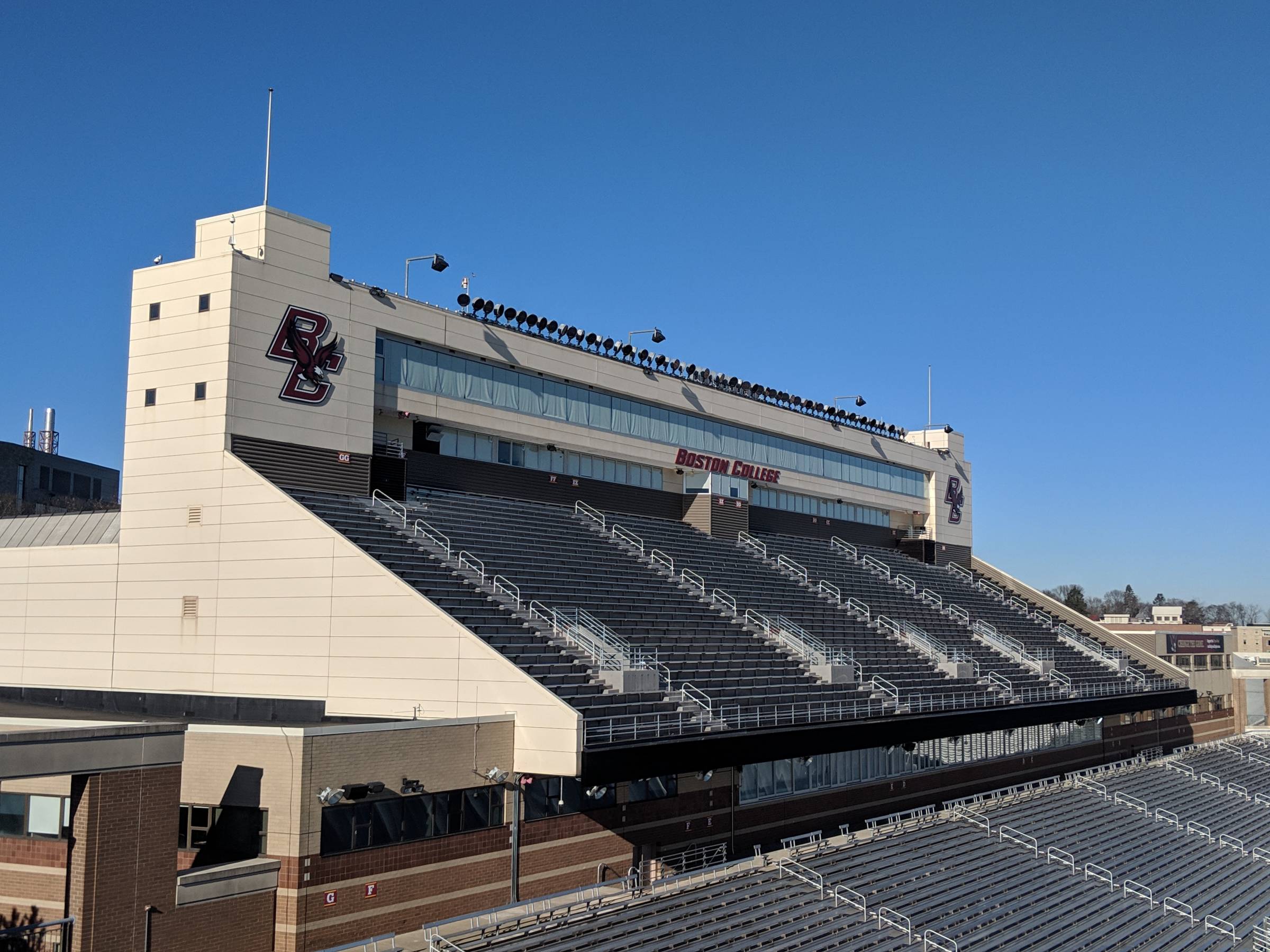 east side upper level seating at boston college alumni stadium