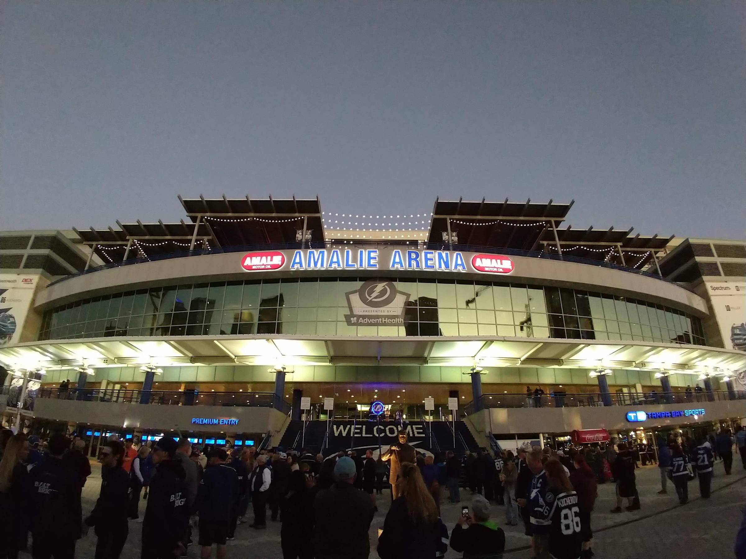 West entrance at Amalie Arena