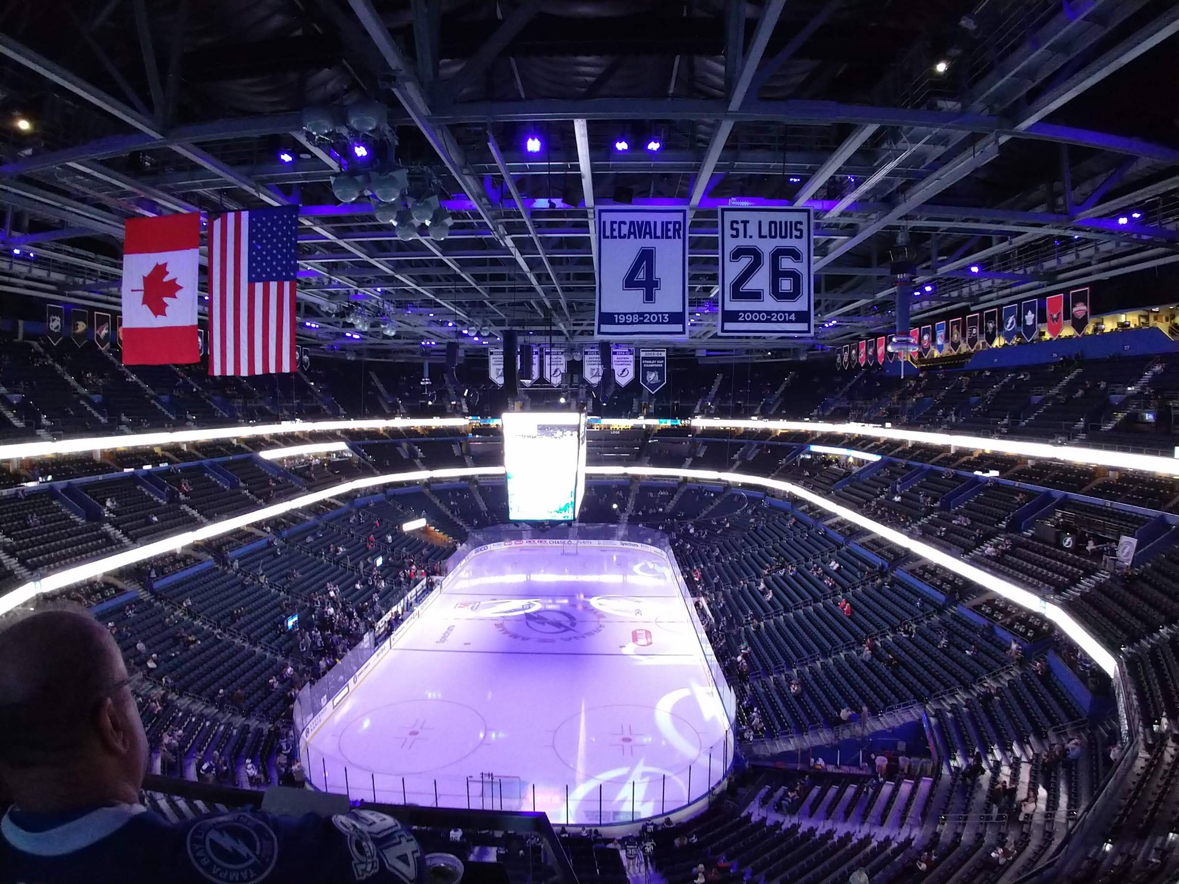 View from Between the Pipes at Amalie Arena