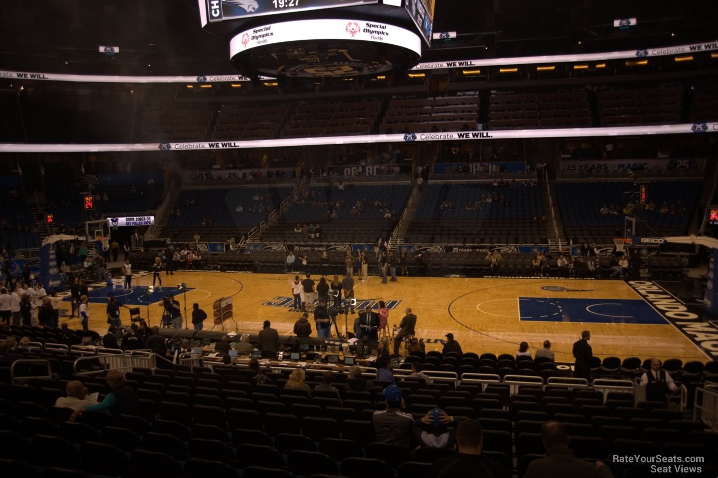 section 105, row 18 seat view  for basketball - amway center