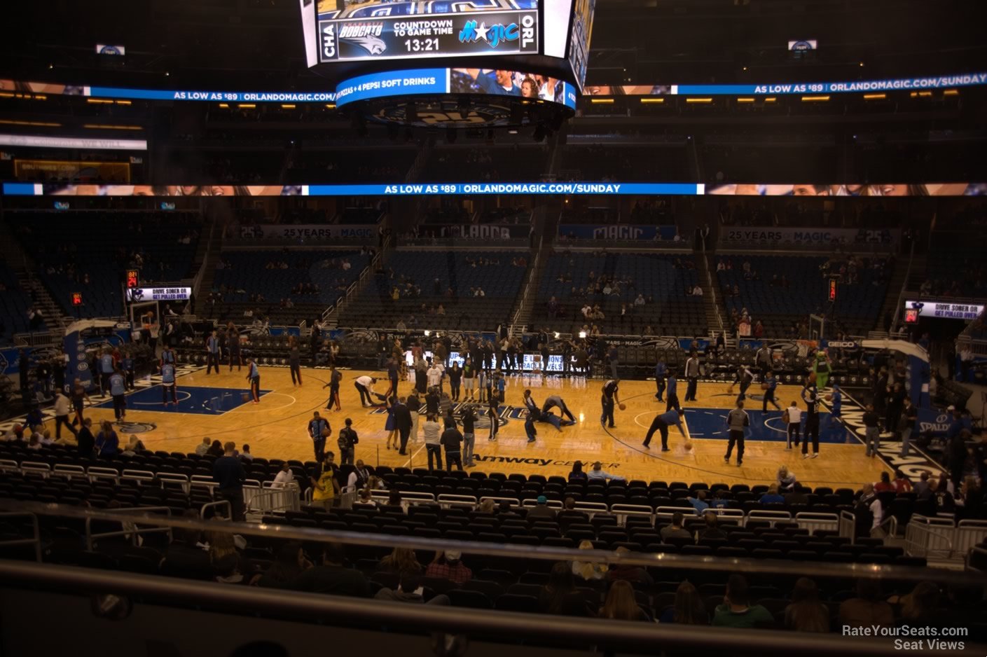 section 114, row 18 seat view  for basketball - amway center