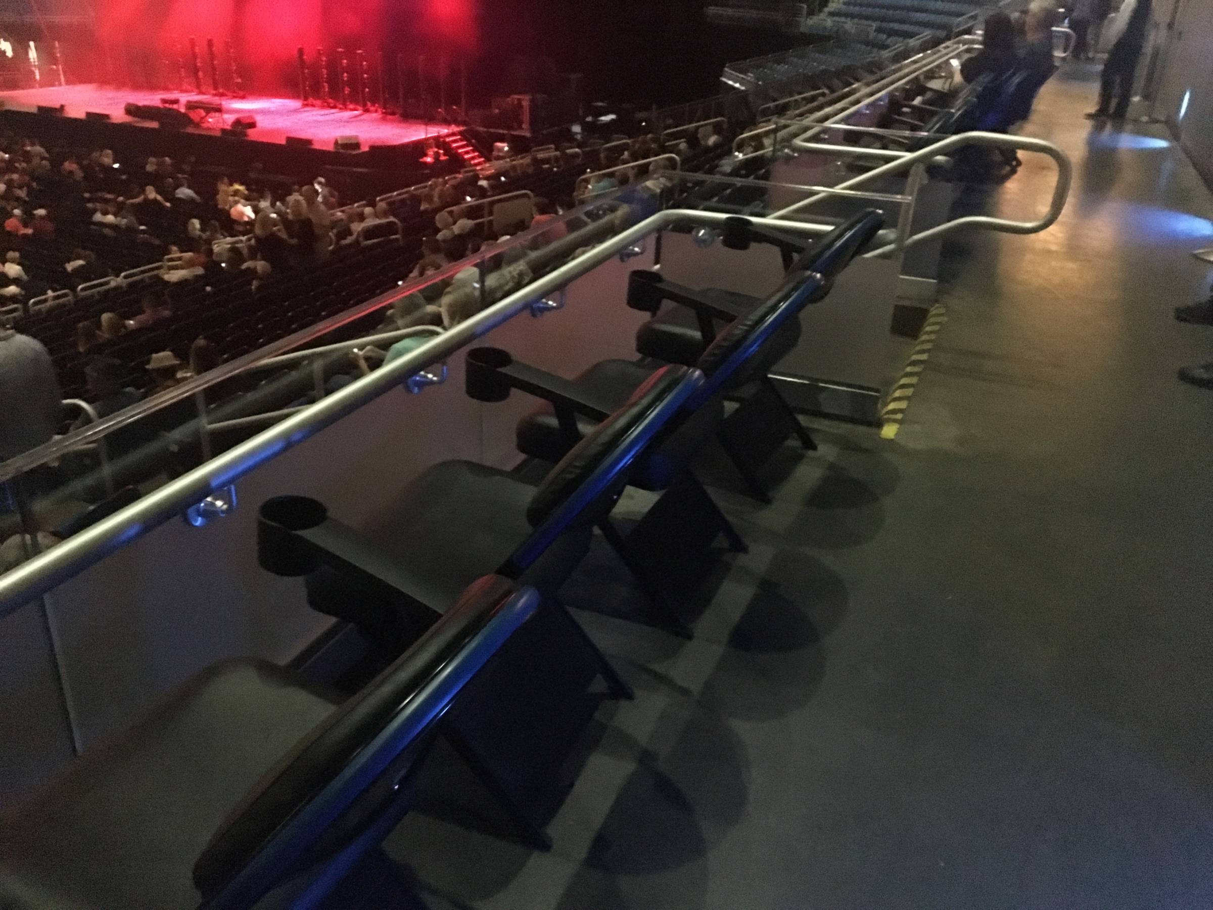 Seating behind lower bowl of Amway Center