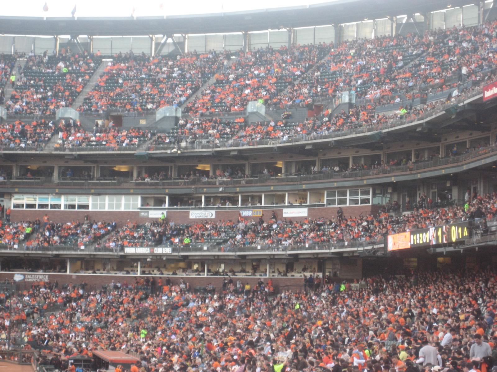 Club level behind home plate