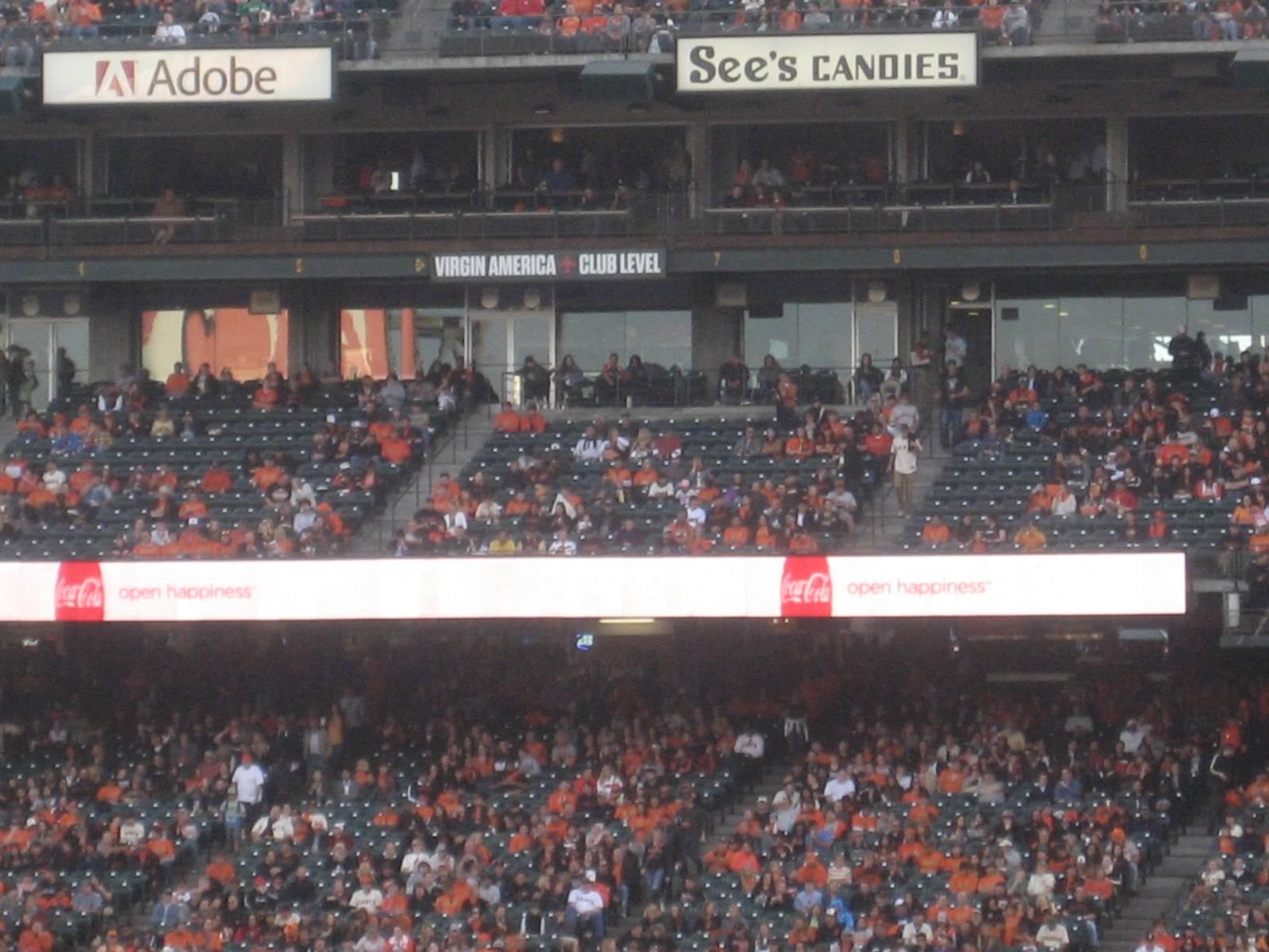 club level at oracle park