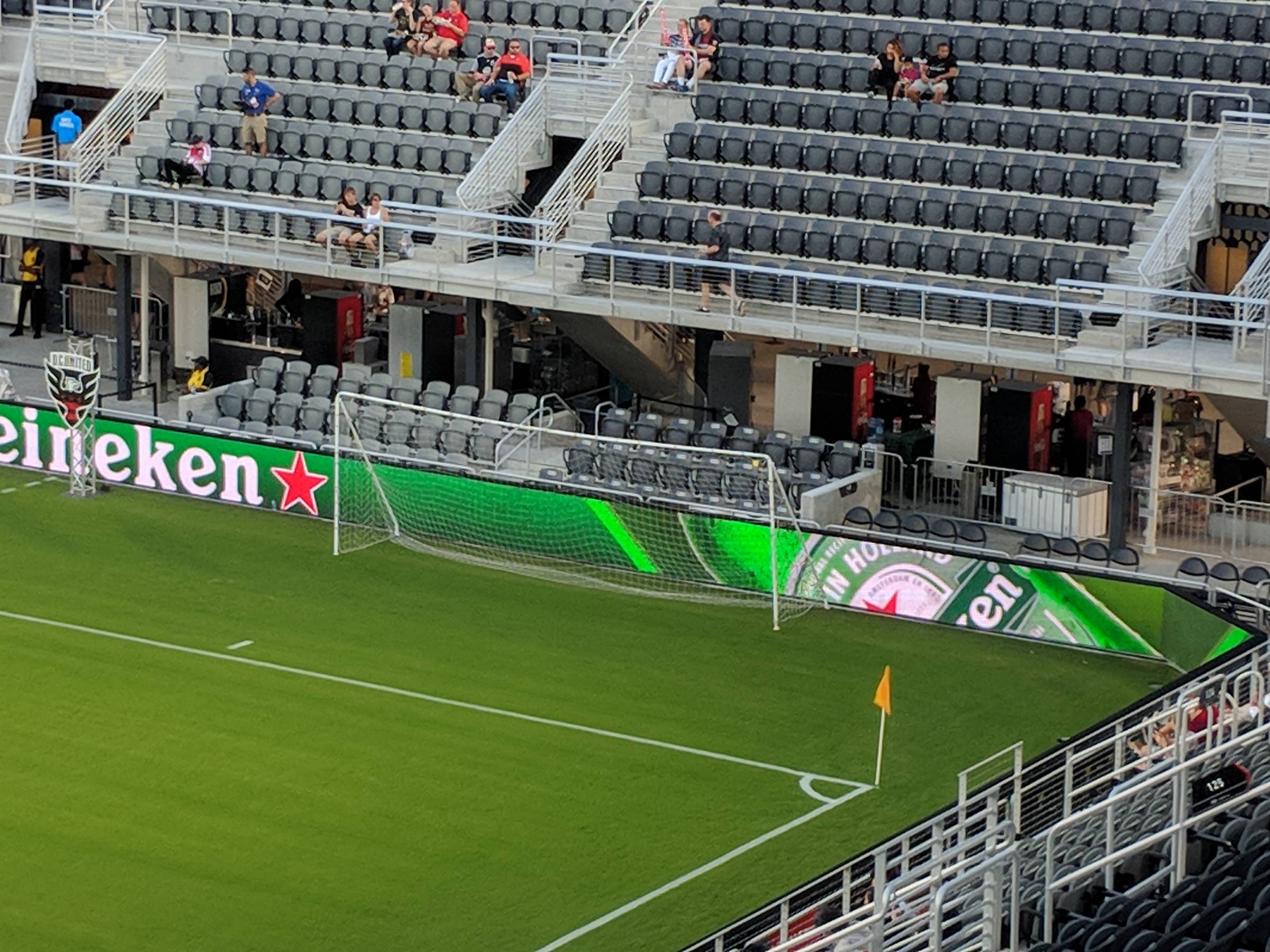 field seats for DC United game at Audi Field