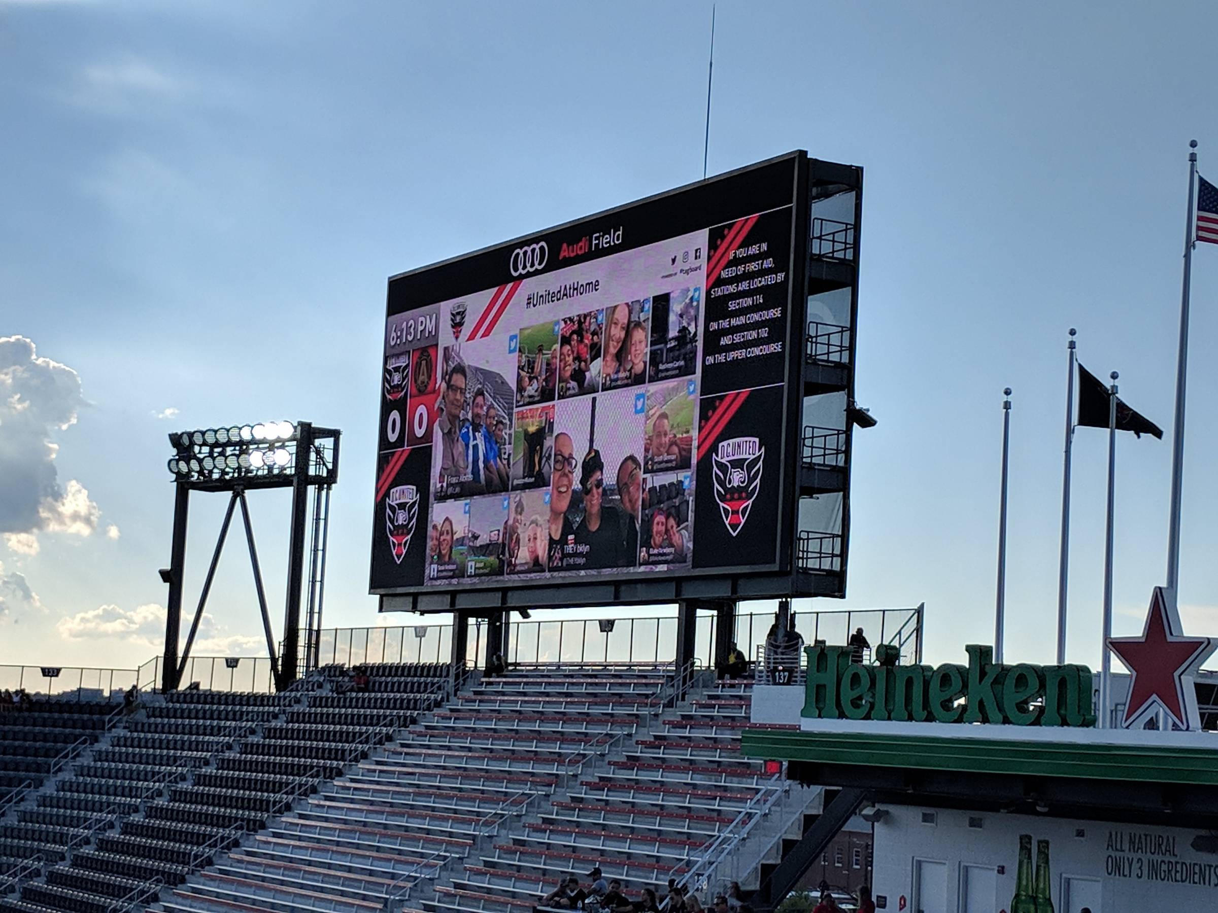 videoboard on the north side of Audi Field