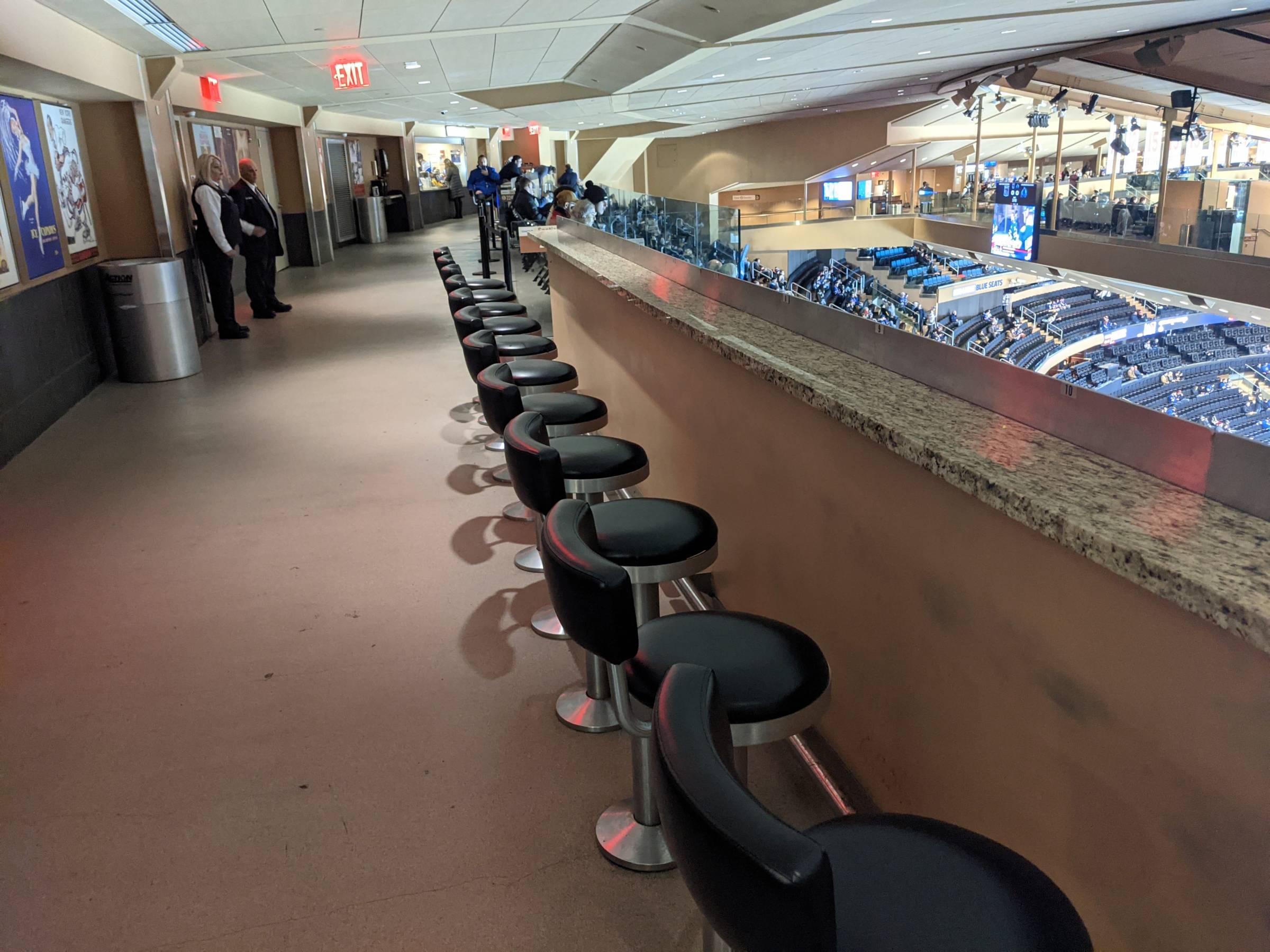 barstool seating at madison square garden