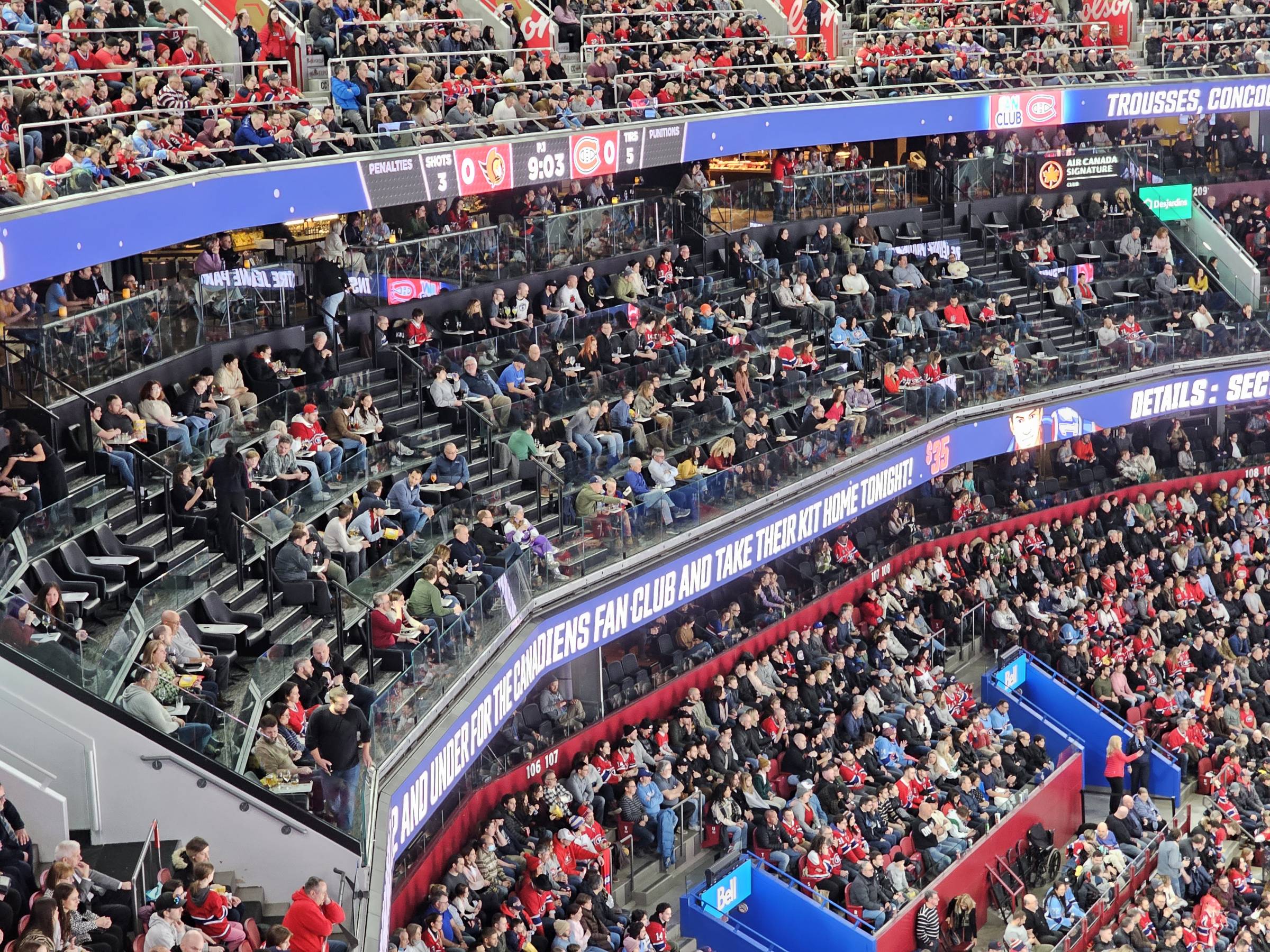 VIP Space Seating at the Bell Centre