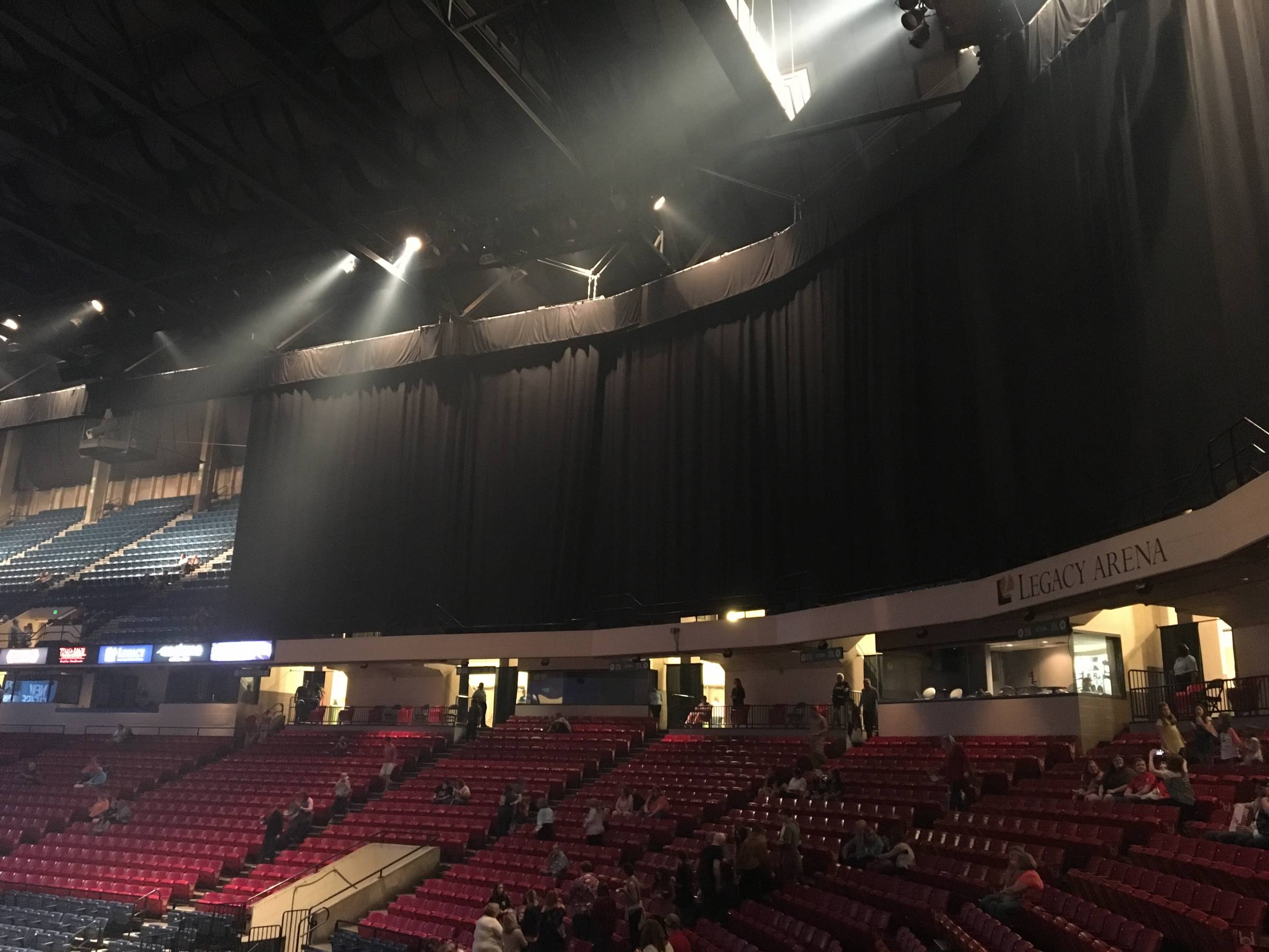 Upper deck view of closed off sections at BJCC Arena