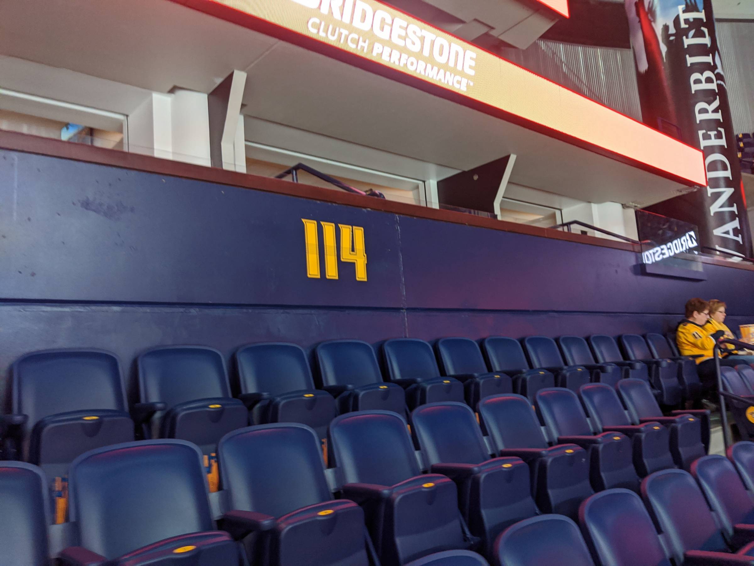 section 114 seating at Bridgestone Arena