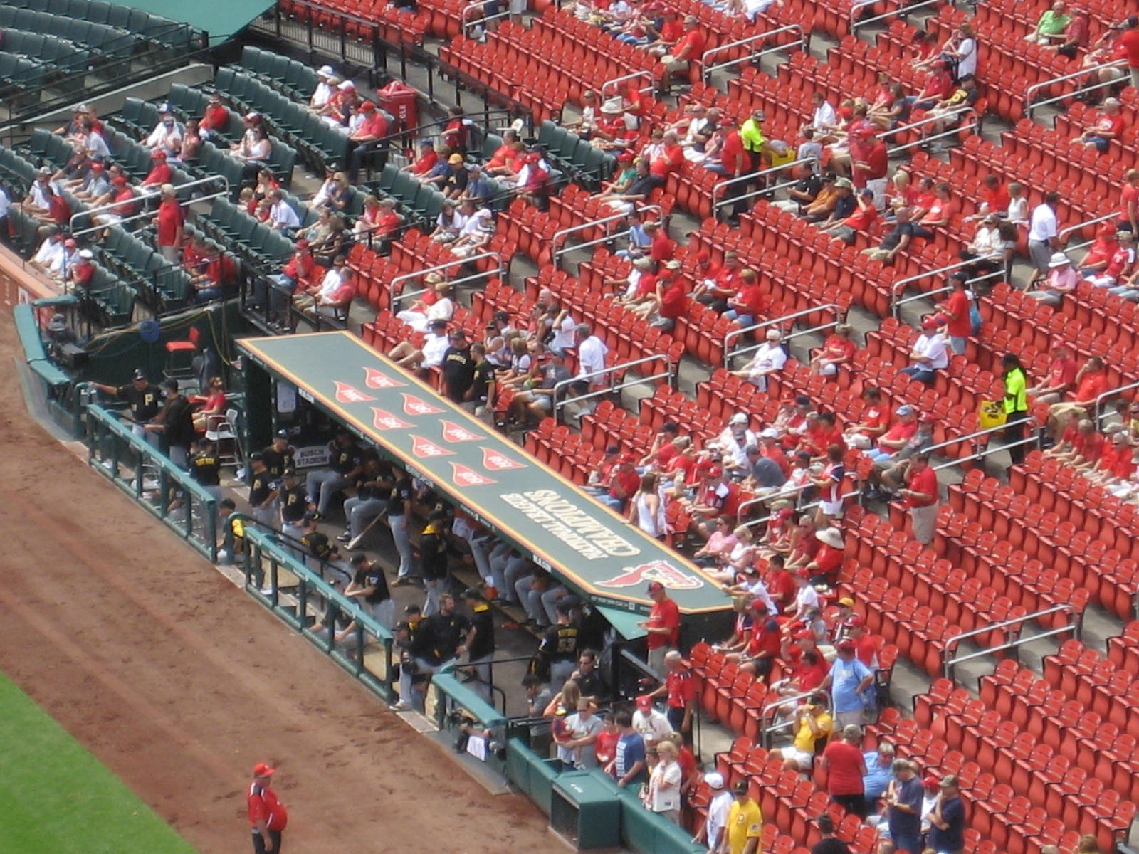 visiting dugout at busch stadium