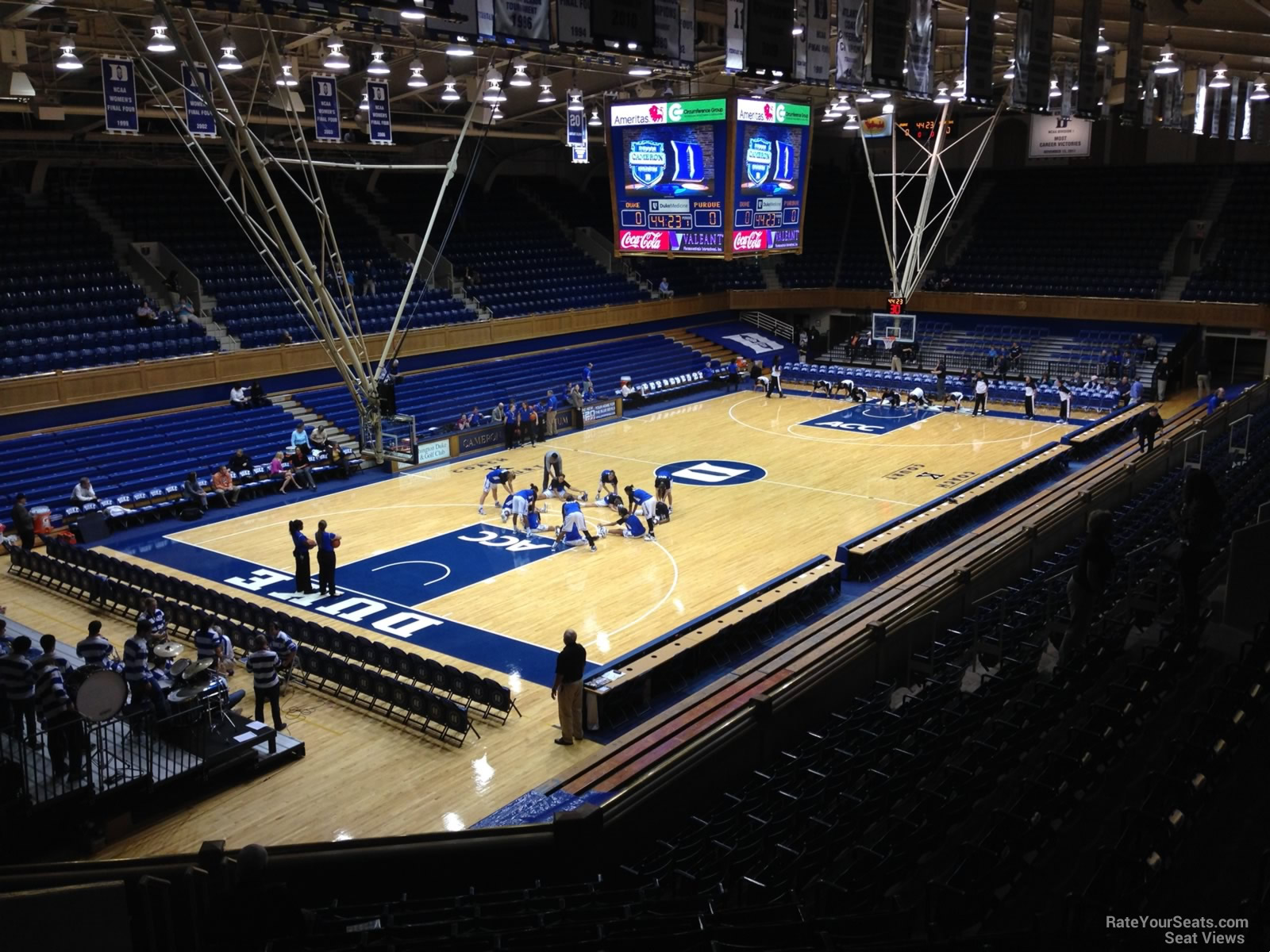 section 12, row l seat view  - cameron indoor stadium