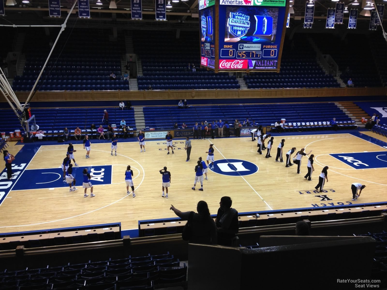 Cameron Indoor Stadium Interactive Seating Chart