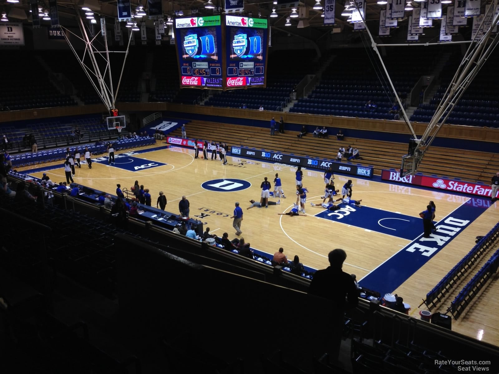 section 8, row l seat view - cameron indoor stadium