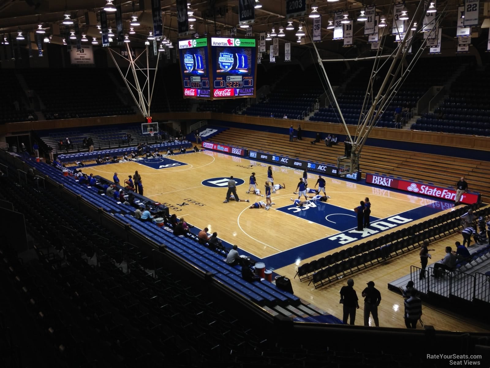 section 9, row l seat view - cameron indoor stadium