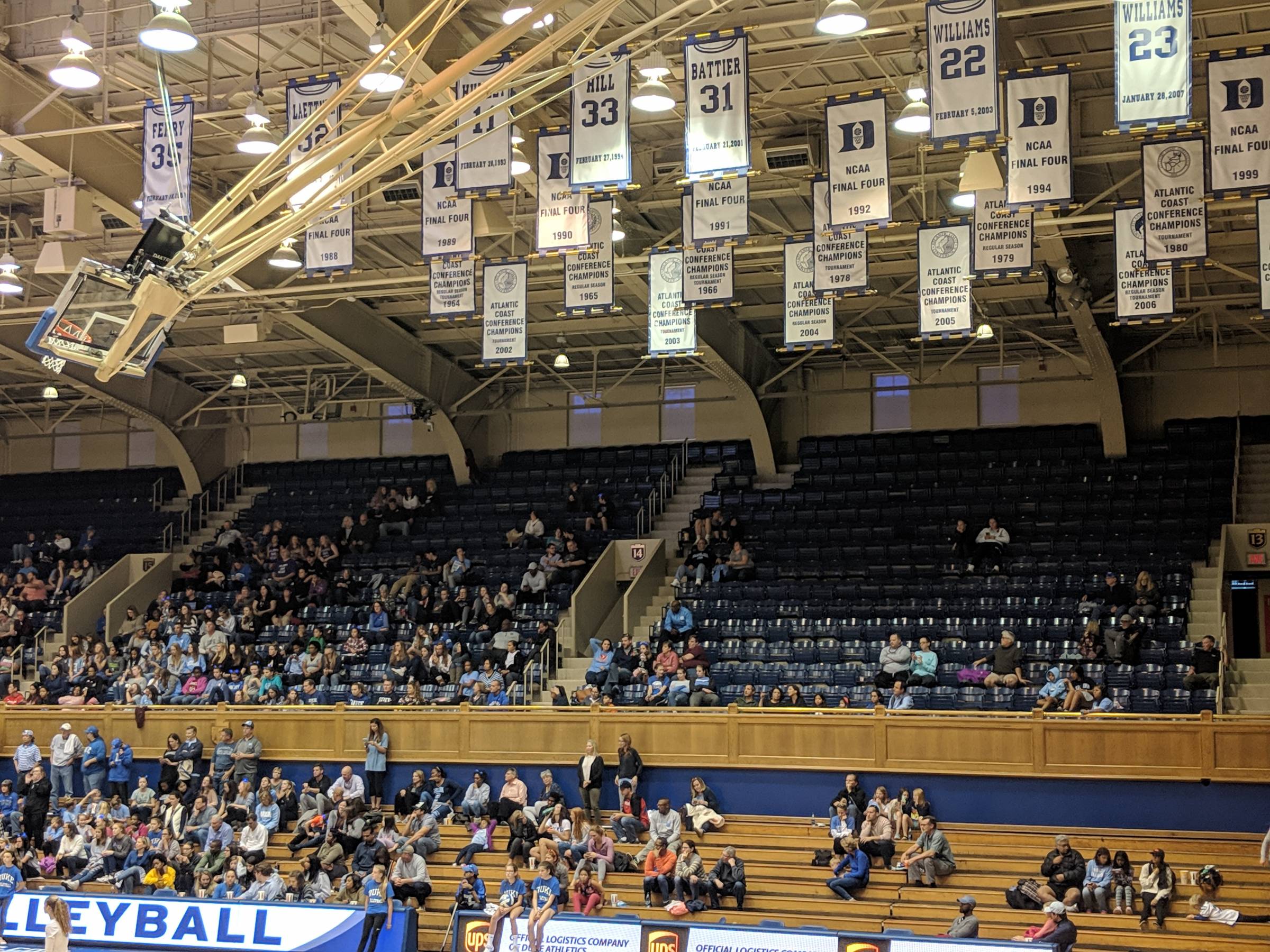 sideline seating at cameron indoor stadium