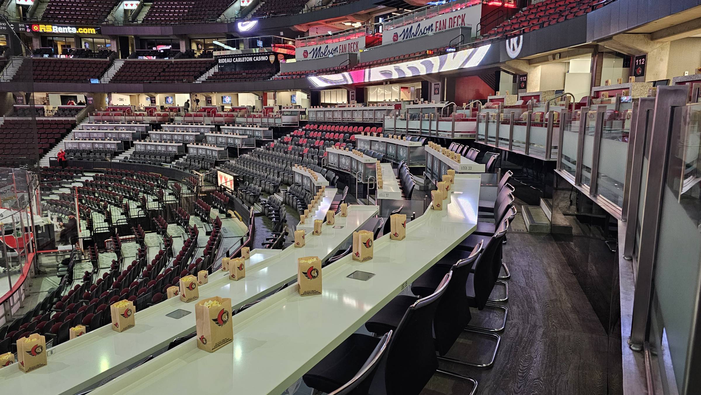 Loge Seating in Club Bell at the Canadian Tire Centre