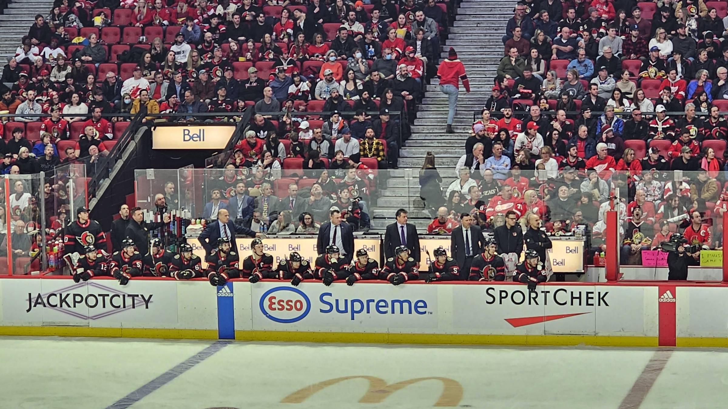 Home Bench at the Canadian Tire Center