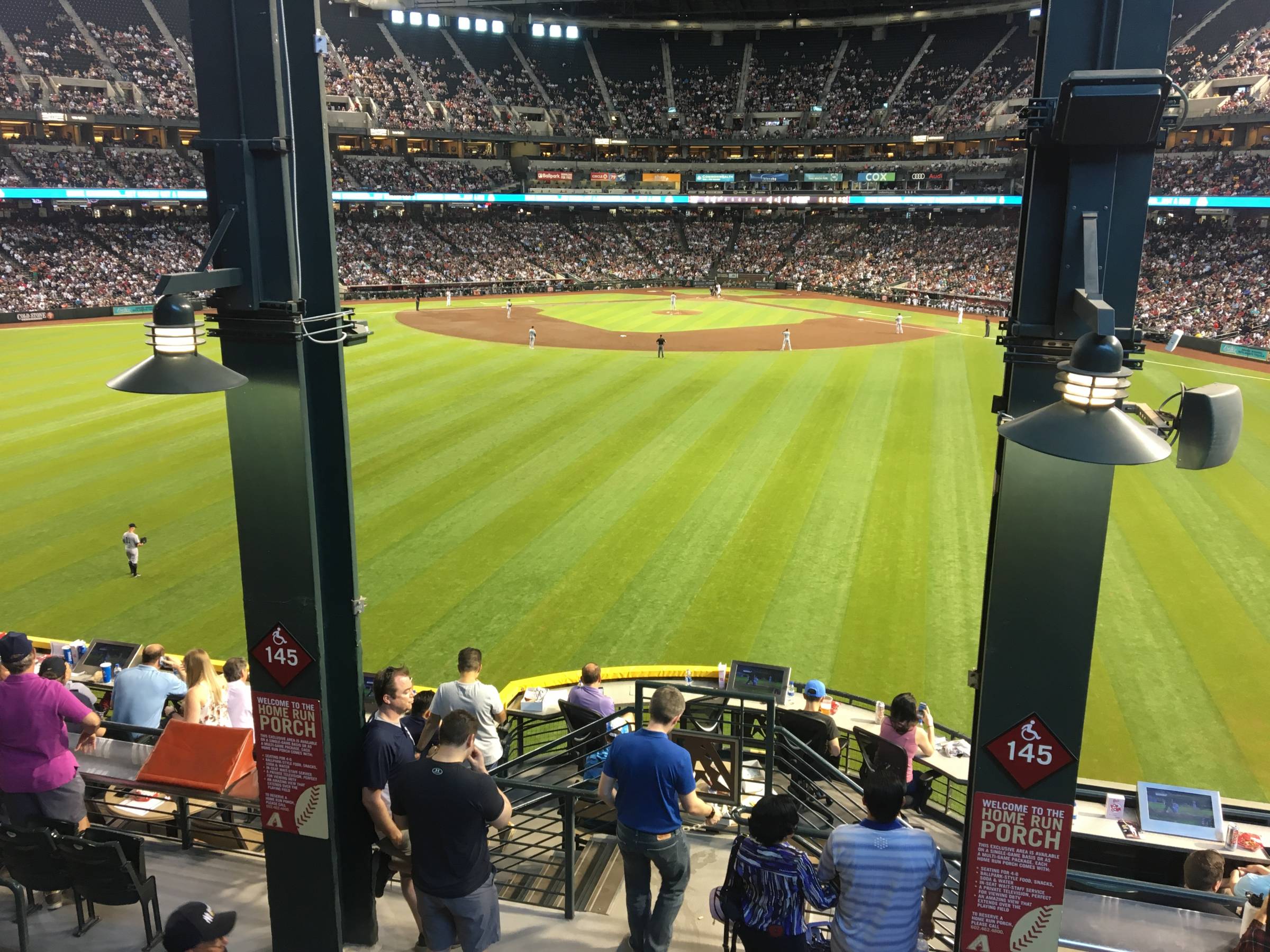 Outfield porch at Chase Field