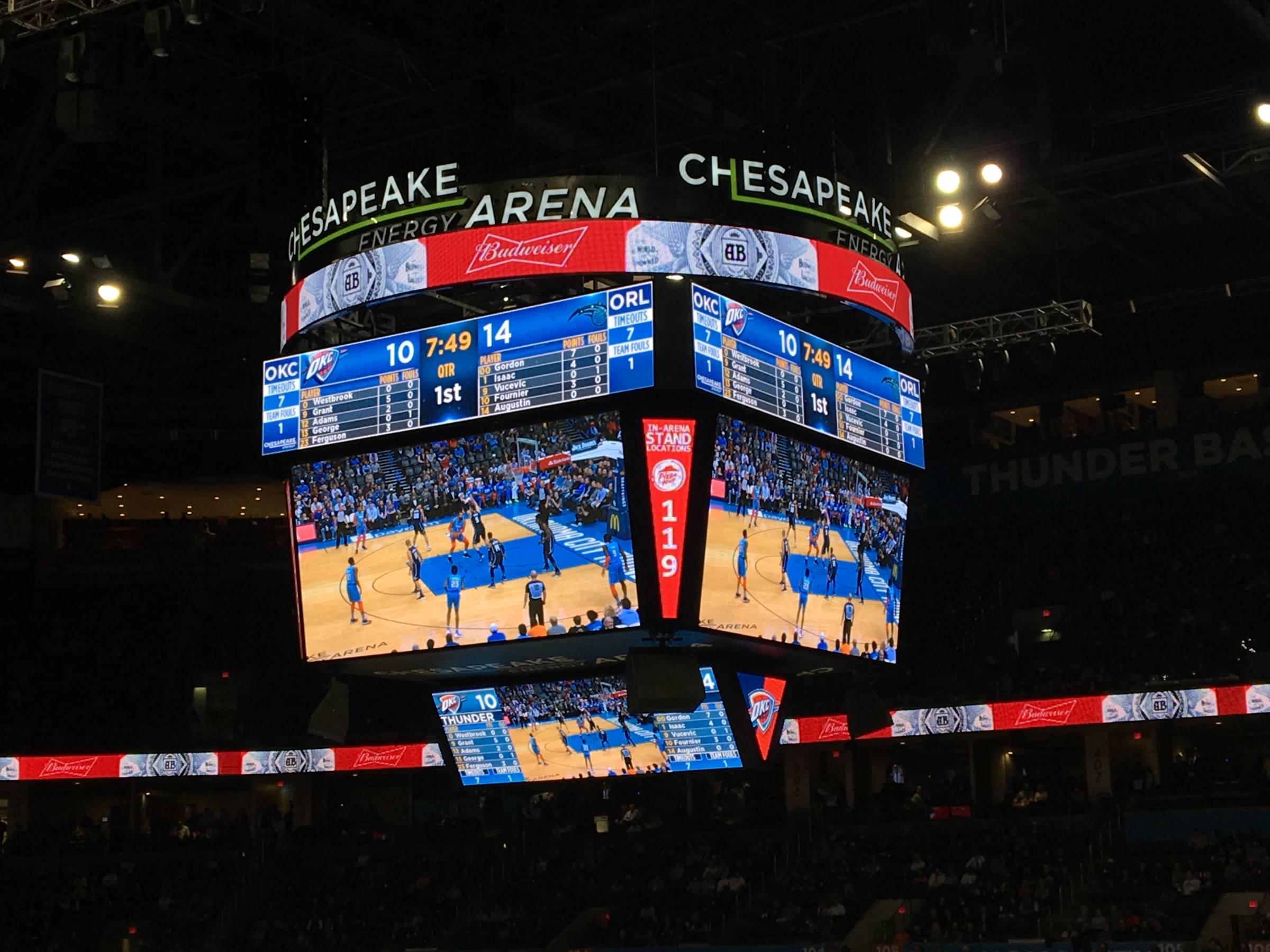 Jumbotron at Paycom Center