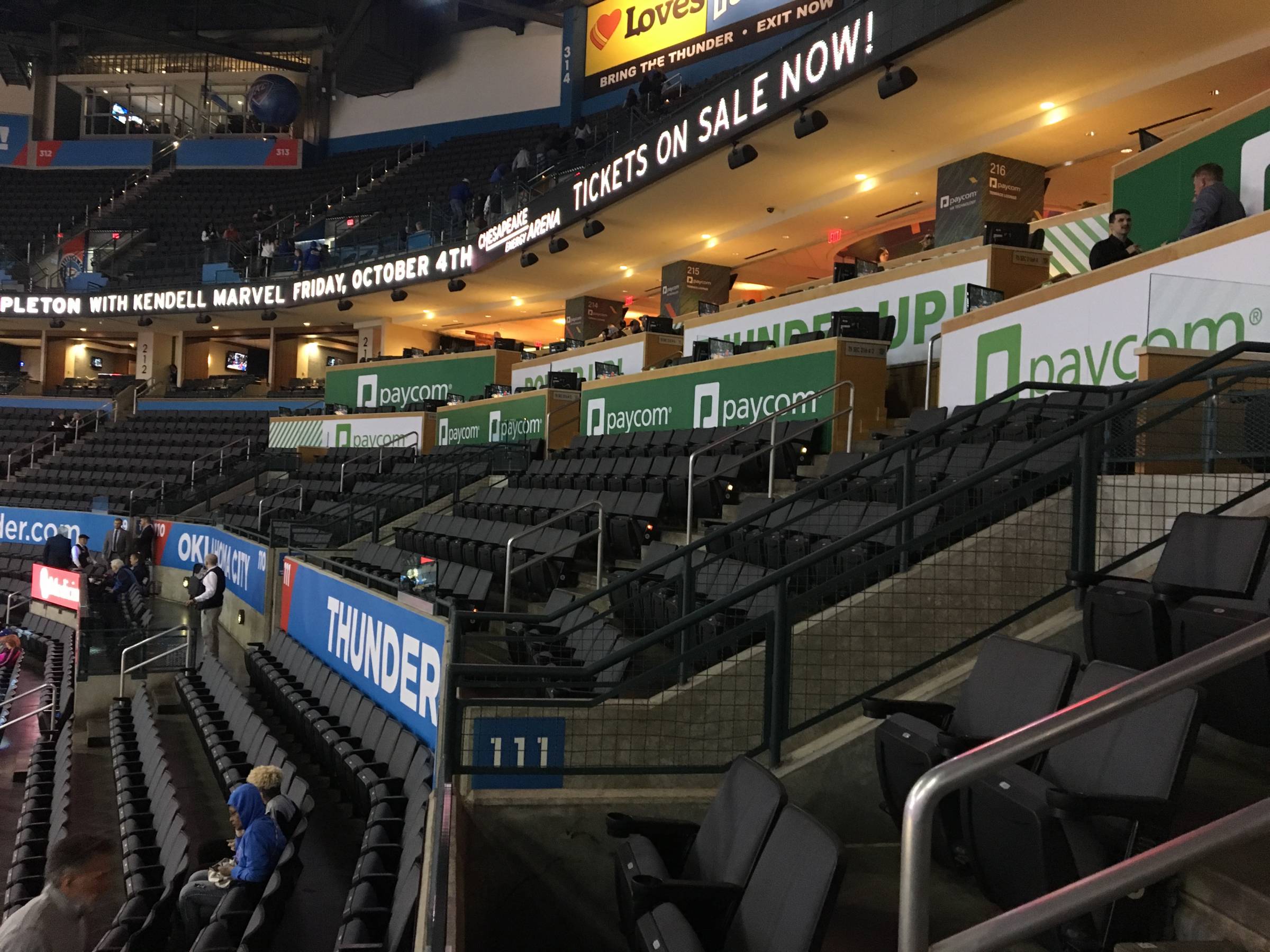 Chesapeake Energy Arena Seating Chart Thunder