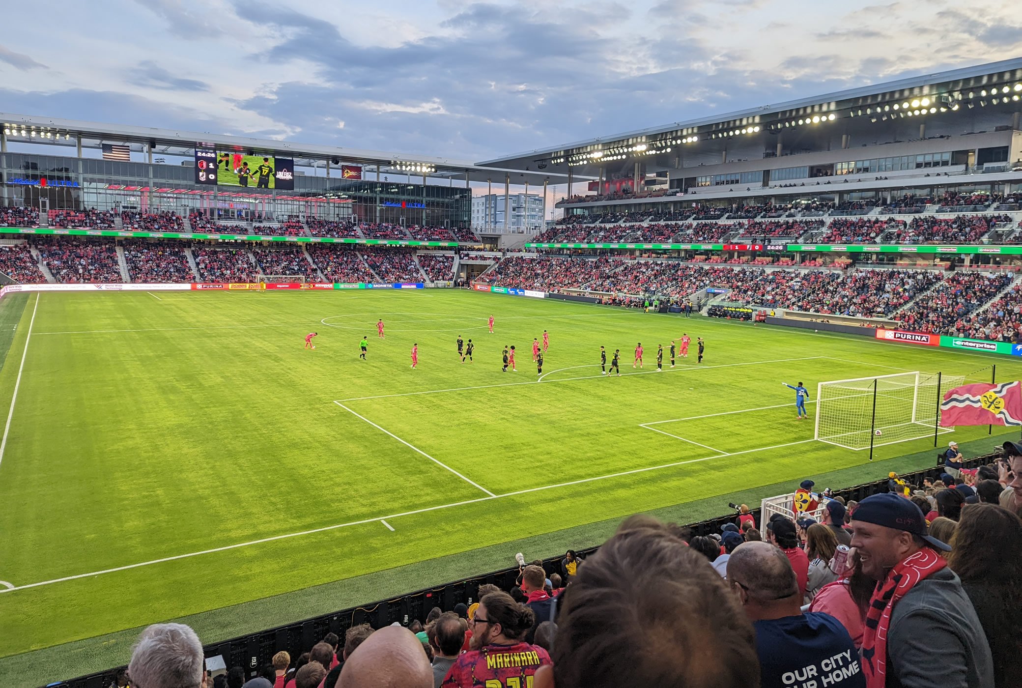 view from supporters seats st louis sc