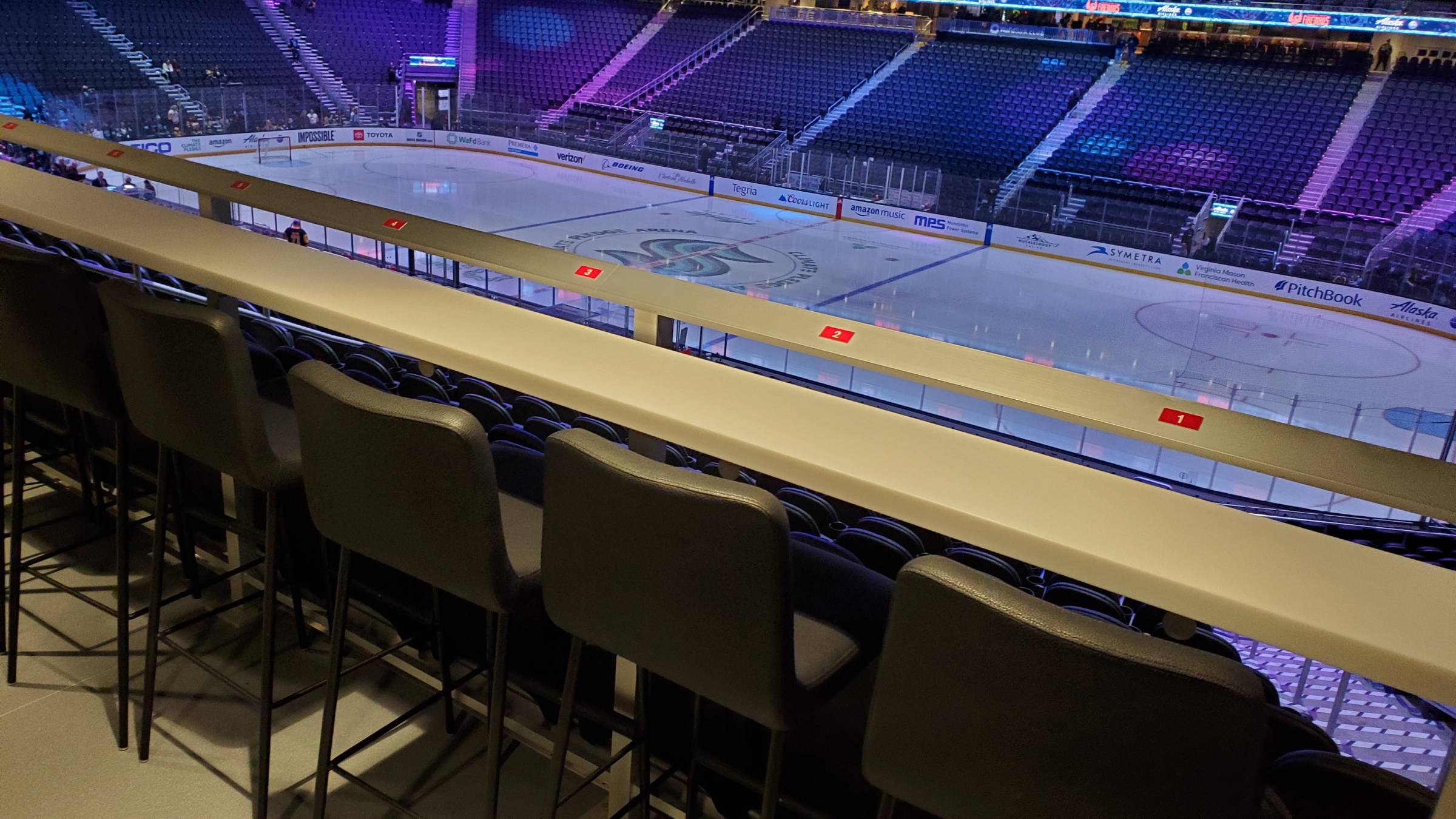 Barstool Seating at Climate Pledge Arena