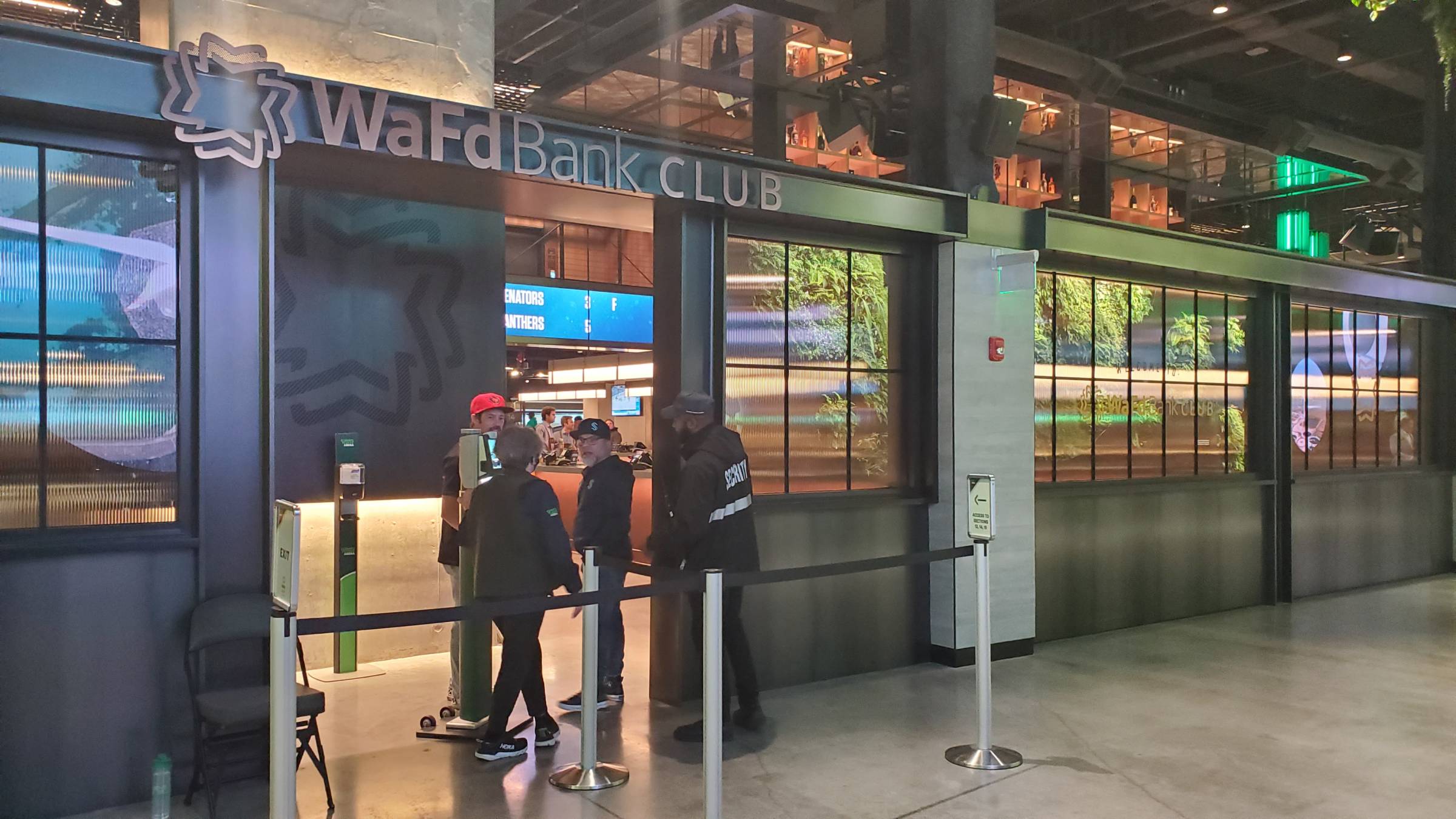 WaFd Bank Club Entrance at Climate Pledge Arena