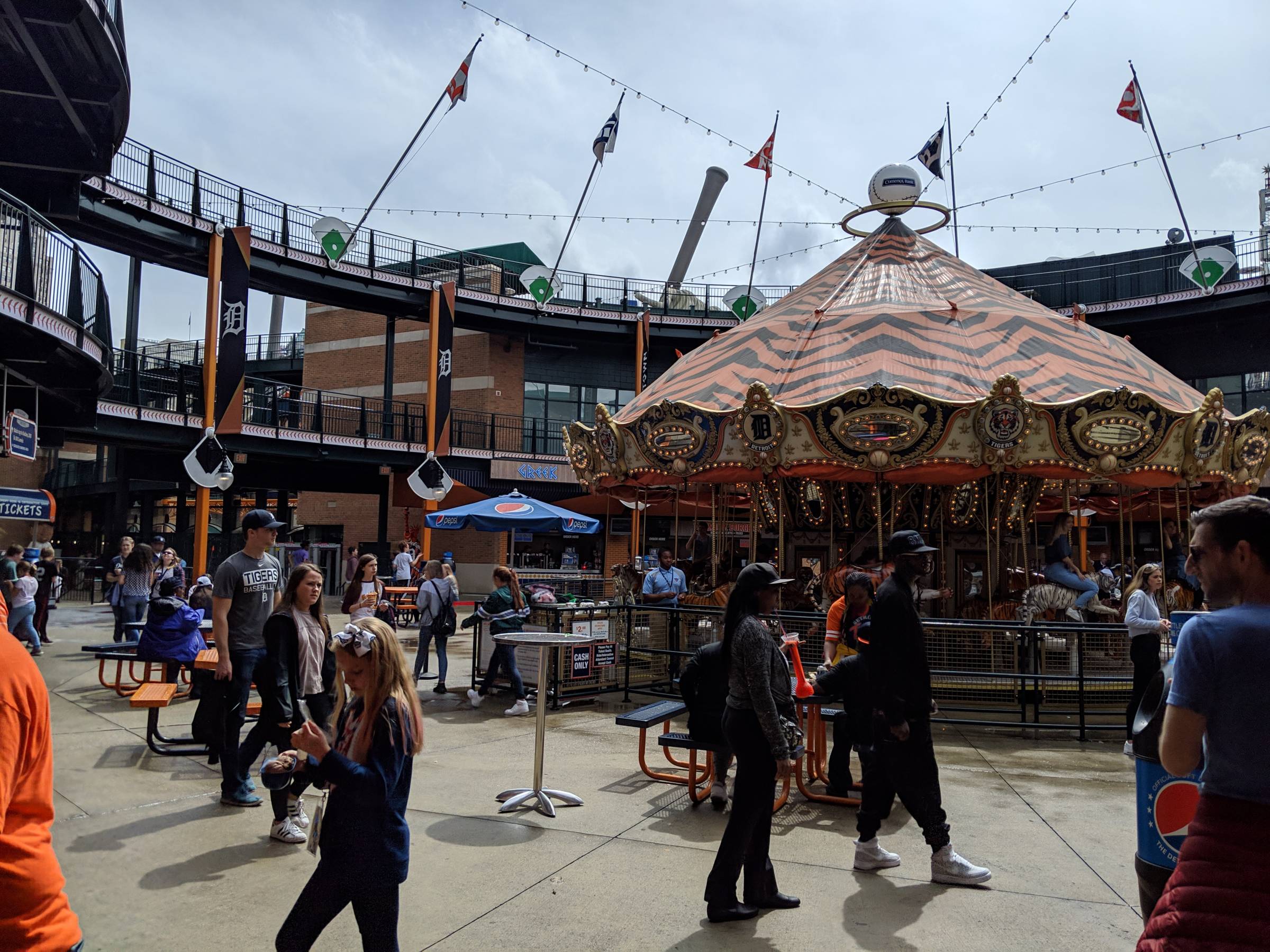 comerica park big cat court