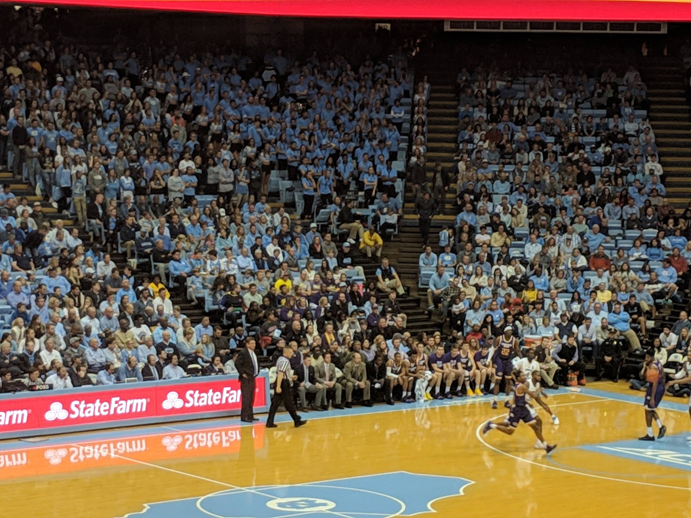 Visitor Bench at Dean Smith Center