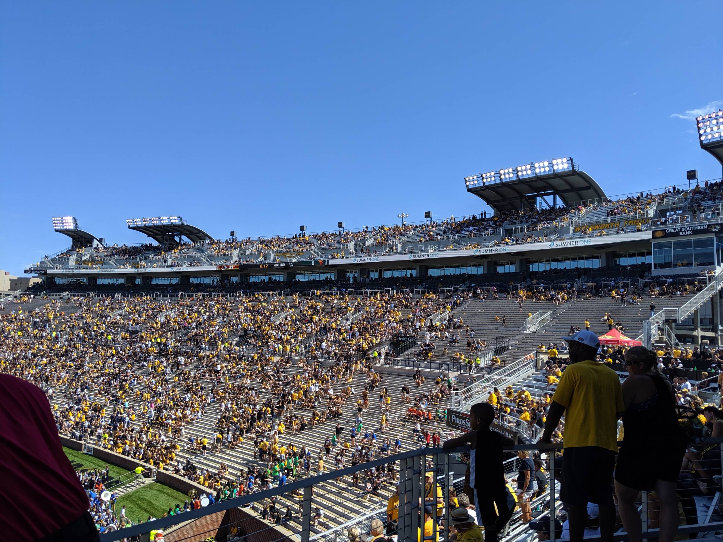 shaded and covered seats faurot field