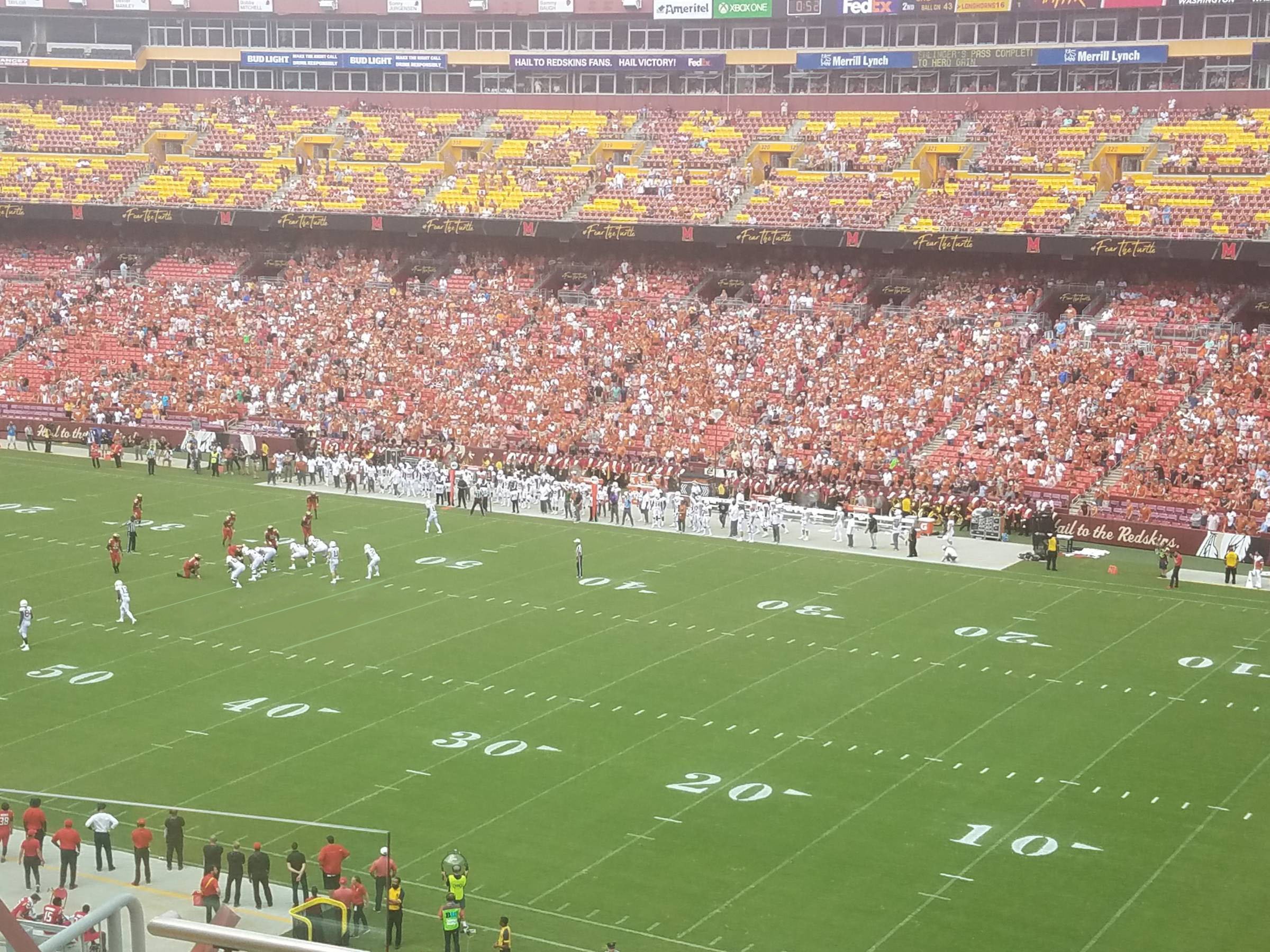 visitor sideline at fedex field