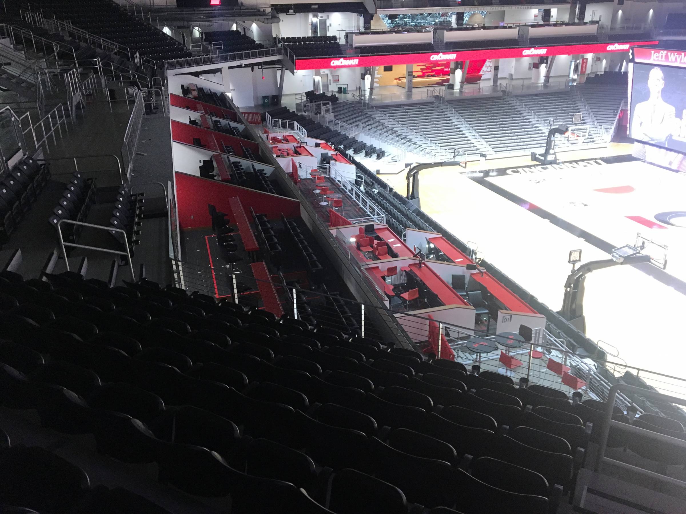 Exclusive seating area below section 206 at fifth third arena