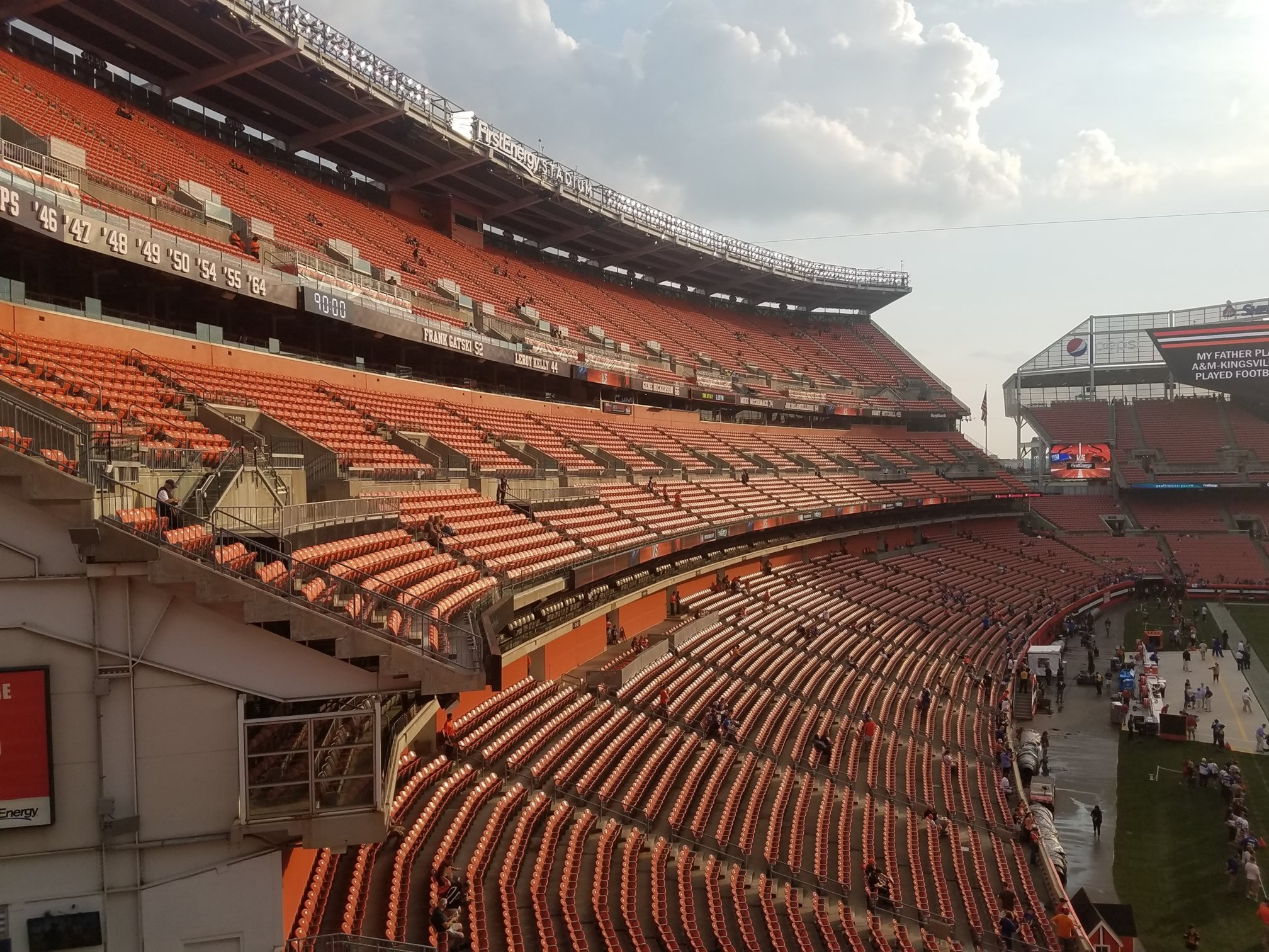 Club Level at Cleveland Browns Stadium during the Browns/Steelers