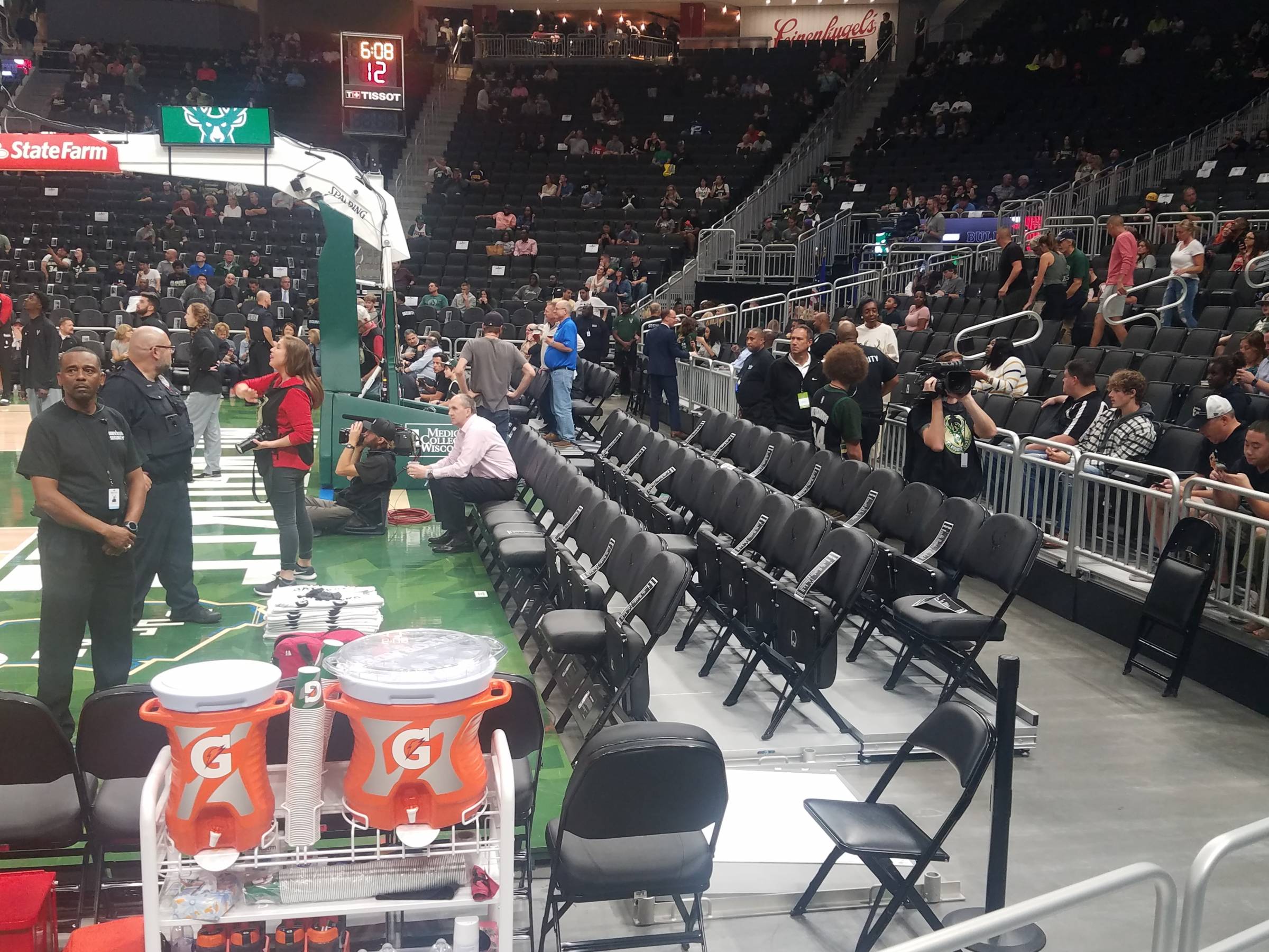 courtside seats fiserv forum