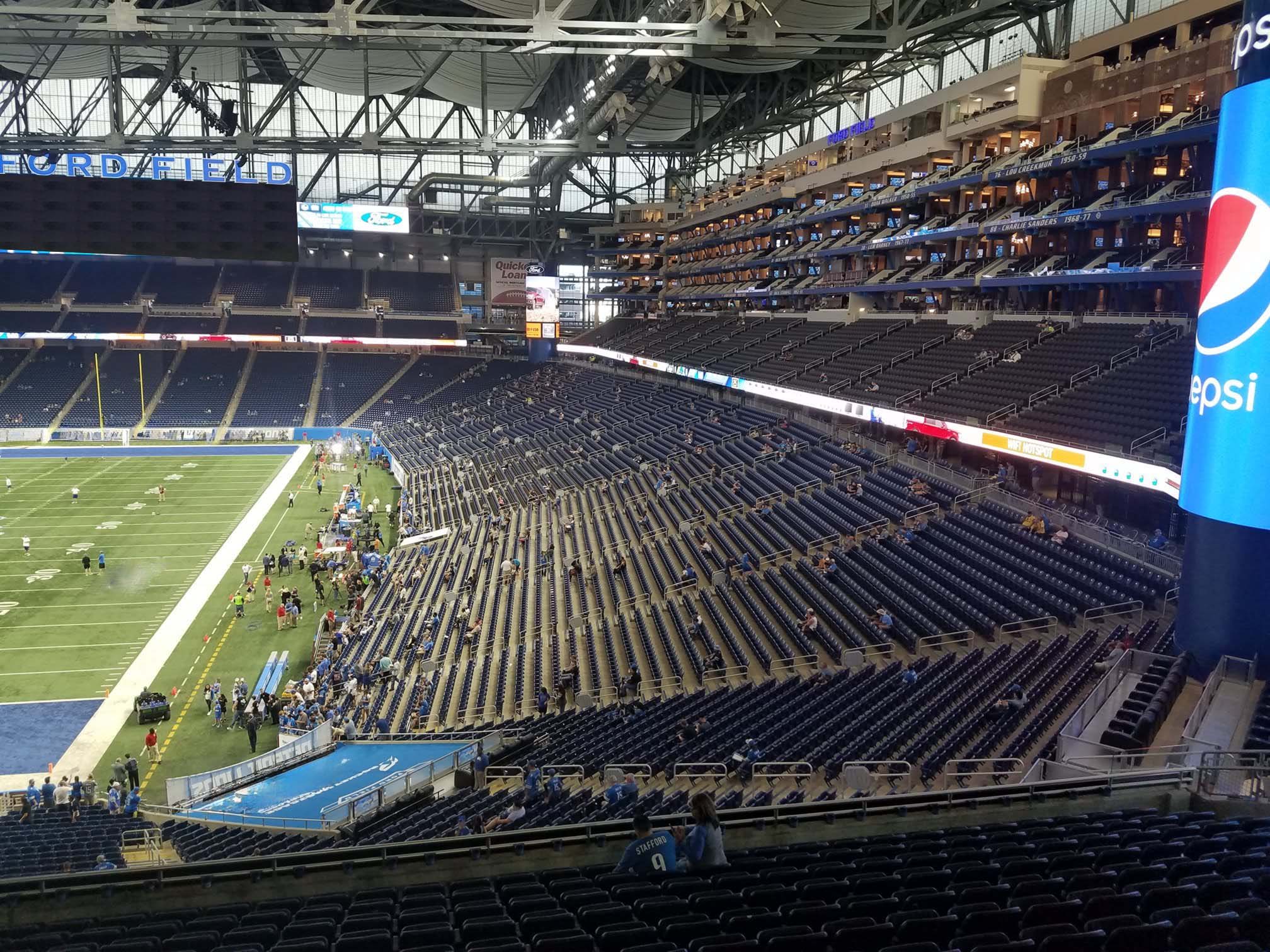 lower sideline at ford field