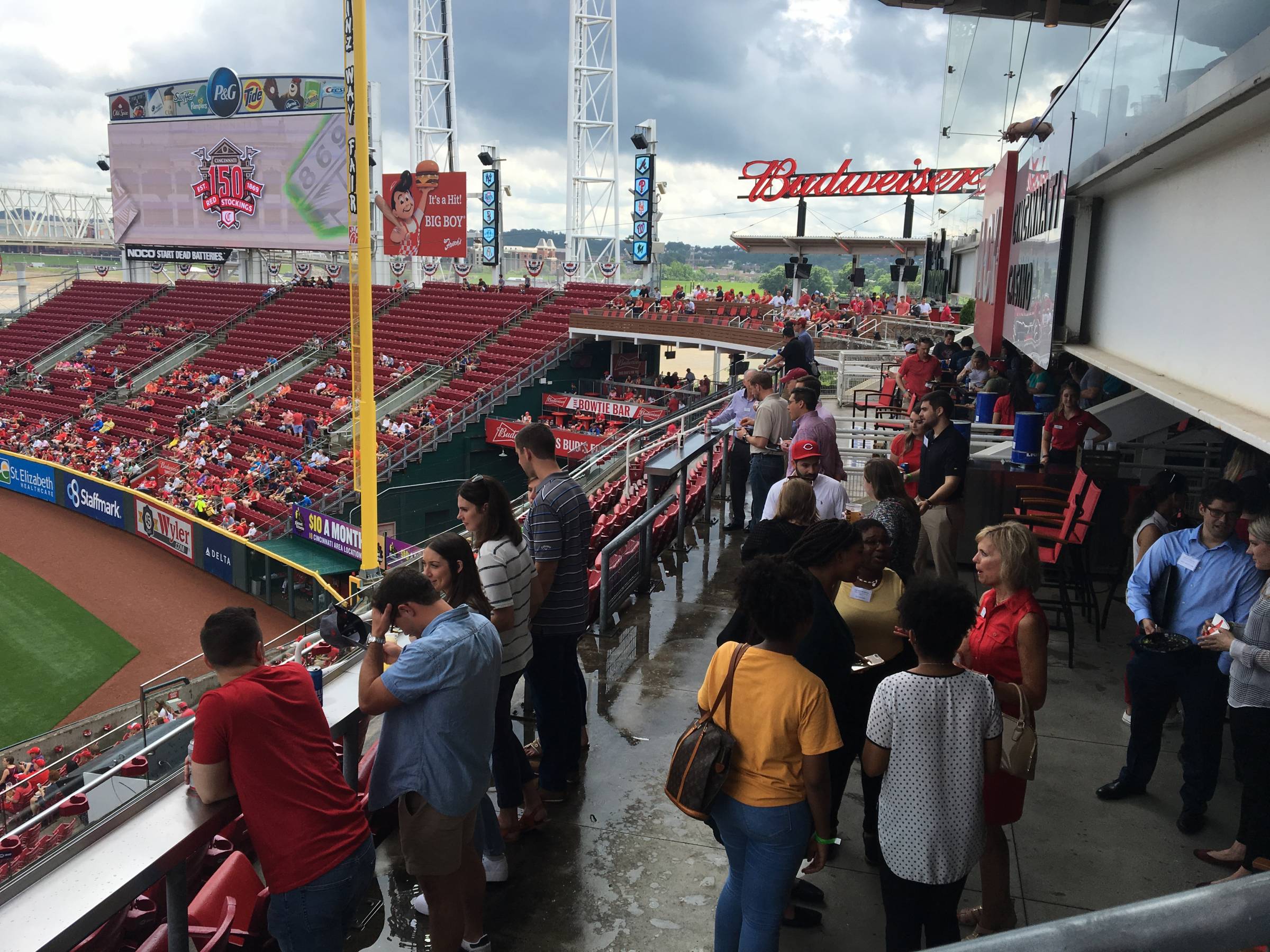 Handlebar Rail and Standing room only area at Great American Ballpark