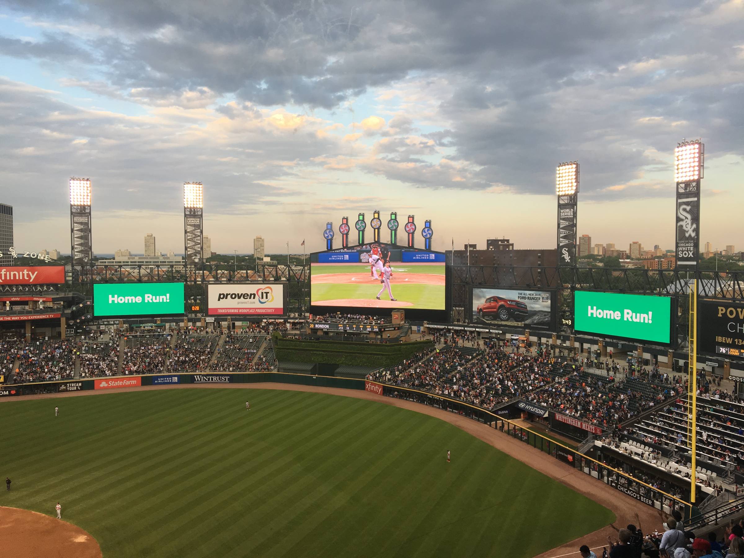 Upper Level Down the line seats  at Guaranteed Rate Field 