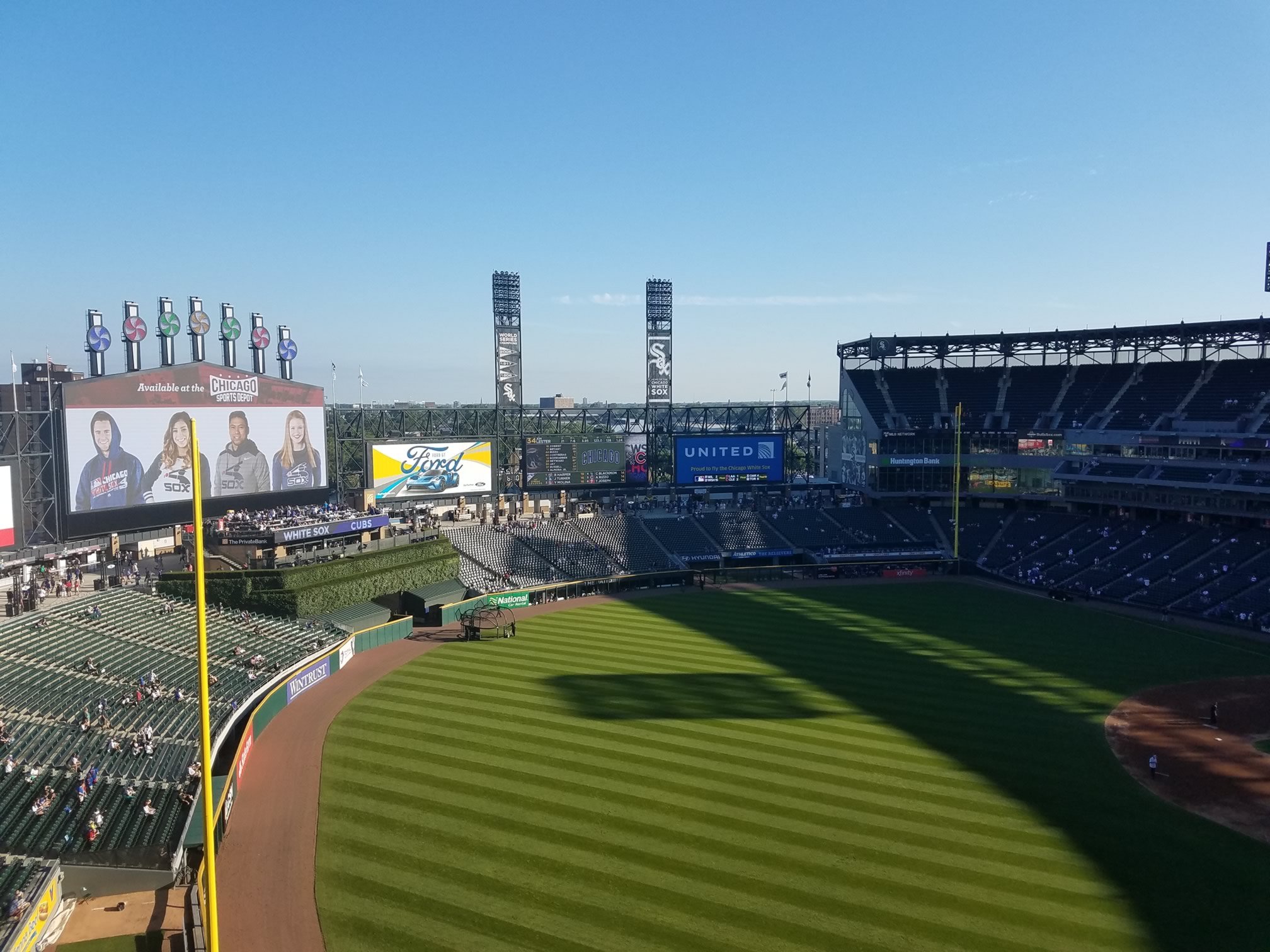 guaranteed rate field during a day game