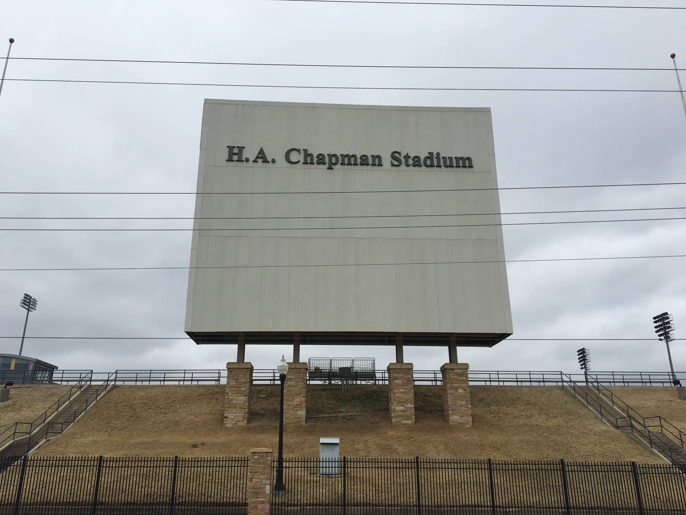 Large Scoreboard at H.A. Chapman Stadium