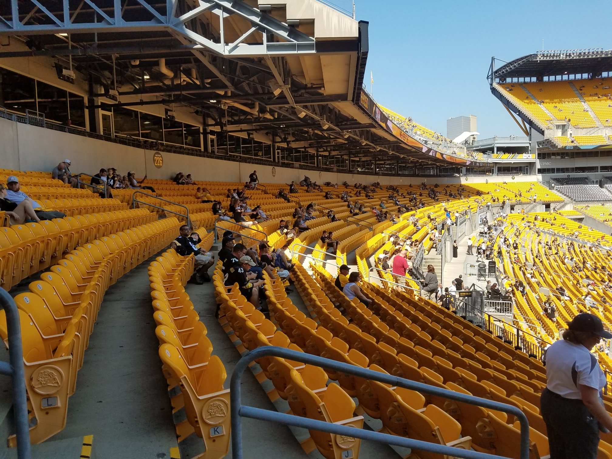 shaded seats in endzone heinz field