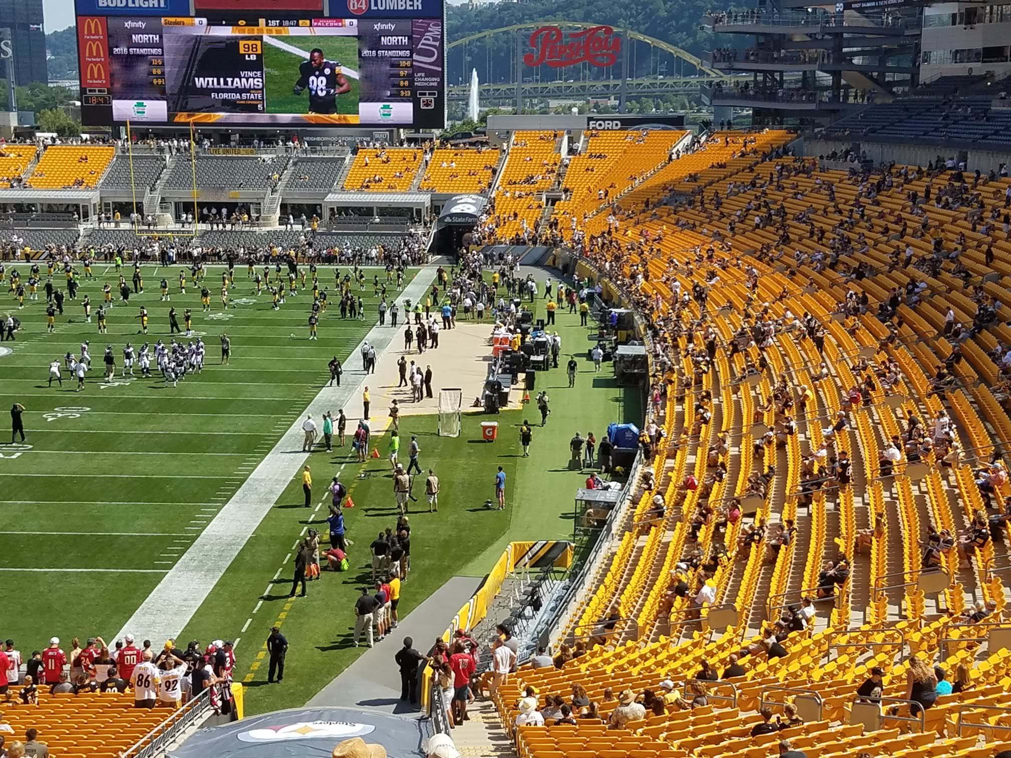 steelers sideline and bench