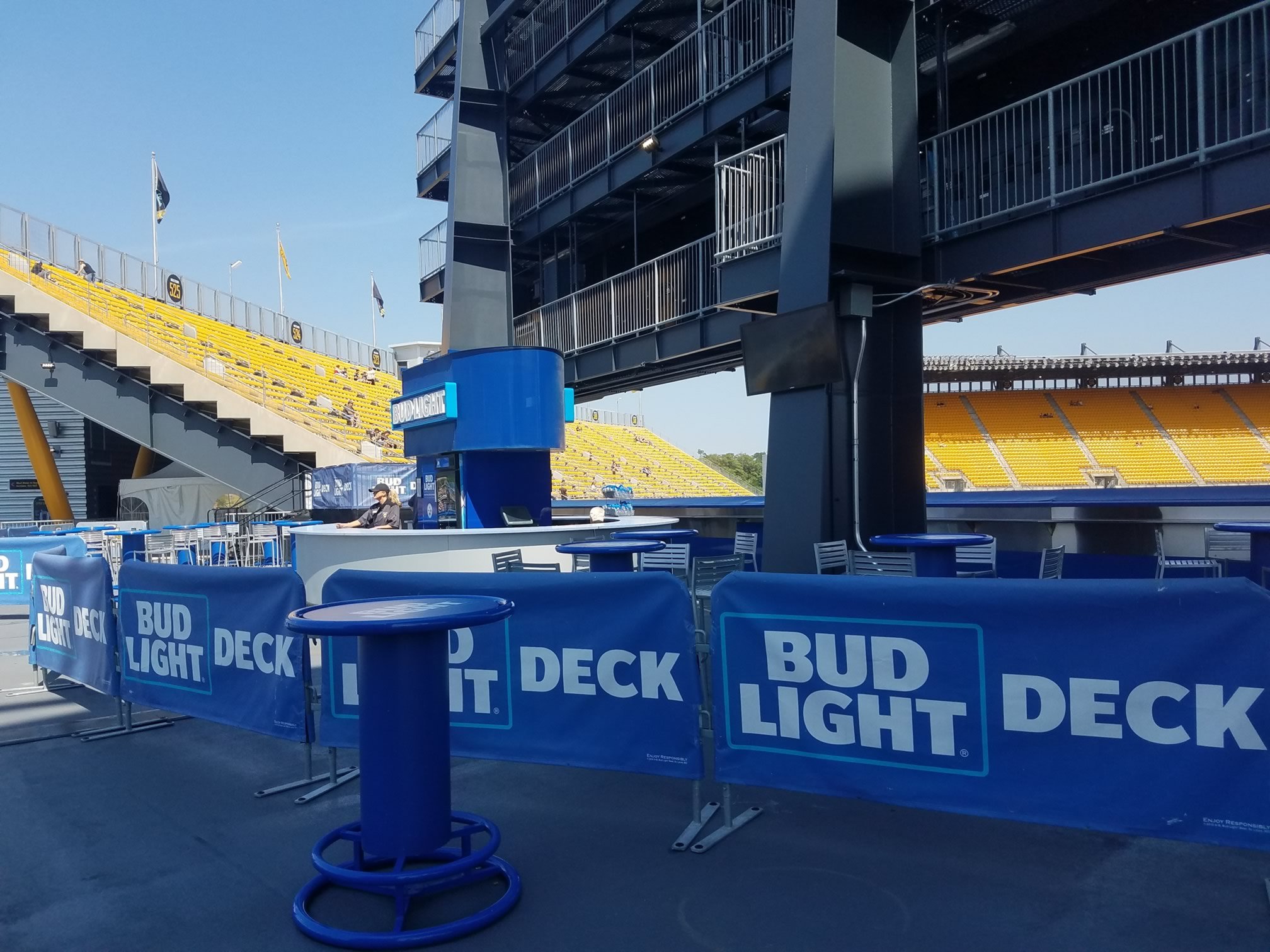 inside bud light deck at acrisure stadium