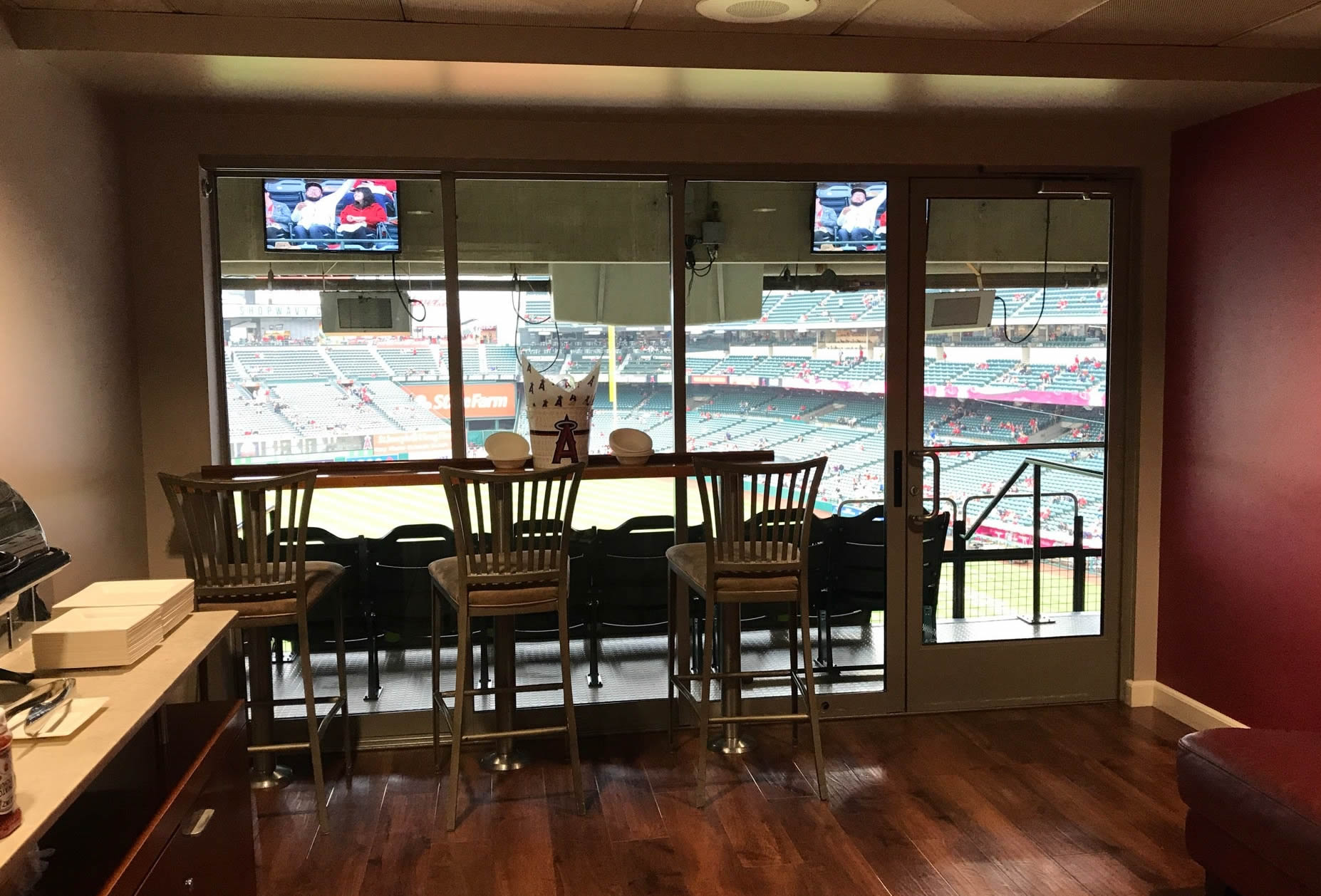 inside angel stadium suite