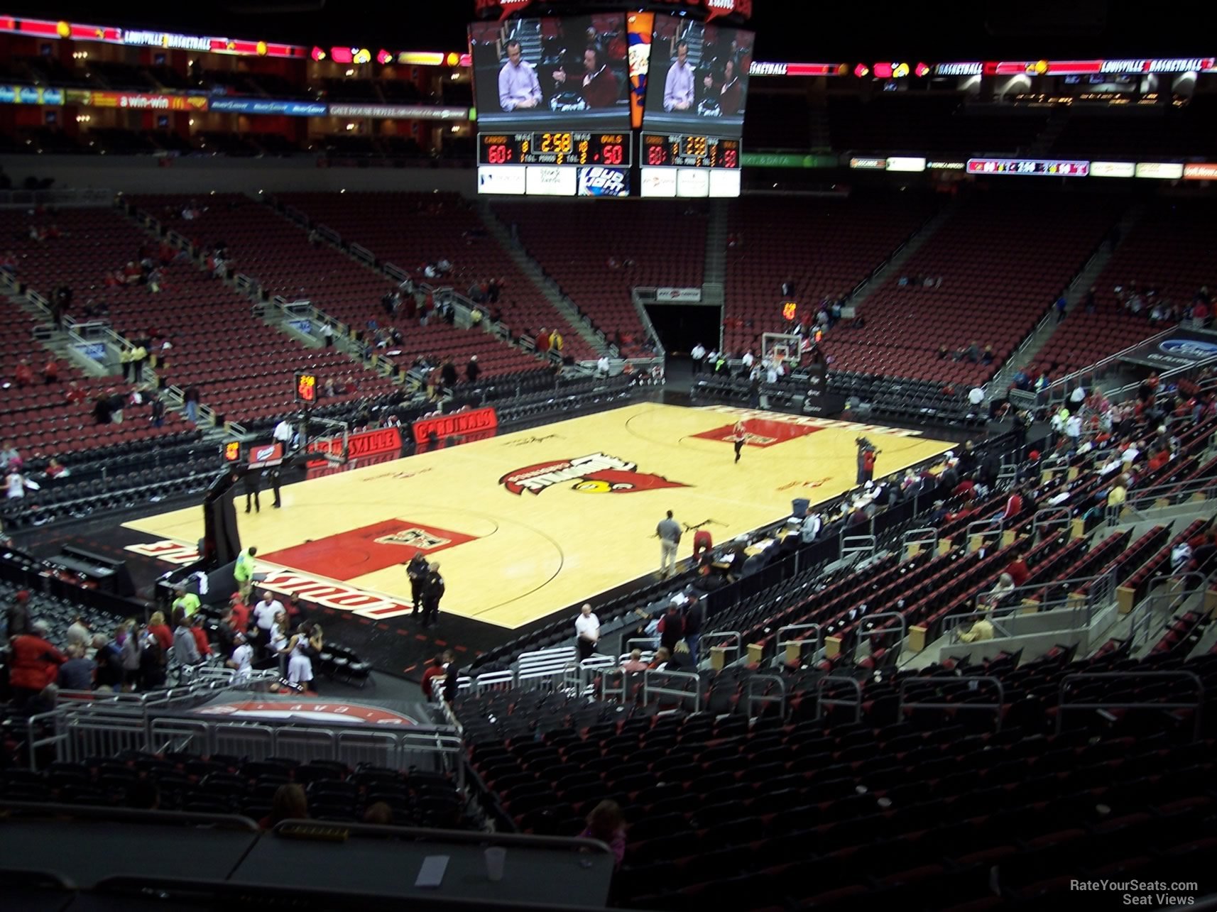 section 119, row ee seat view  for basketball - kfc yum! center