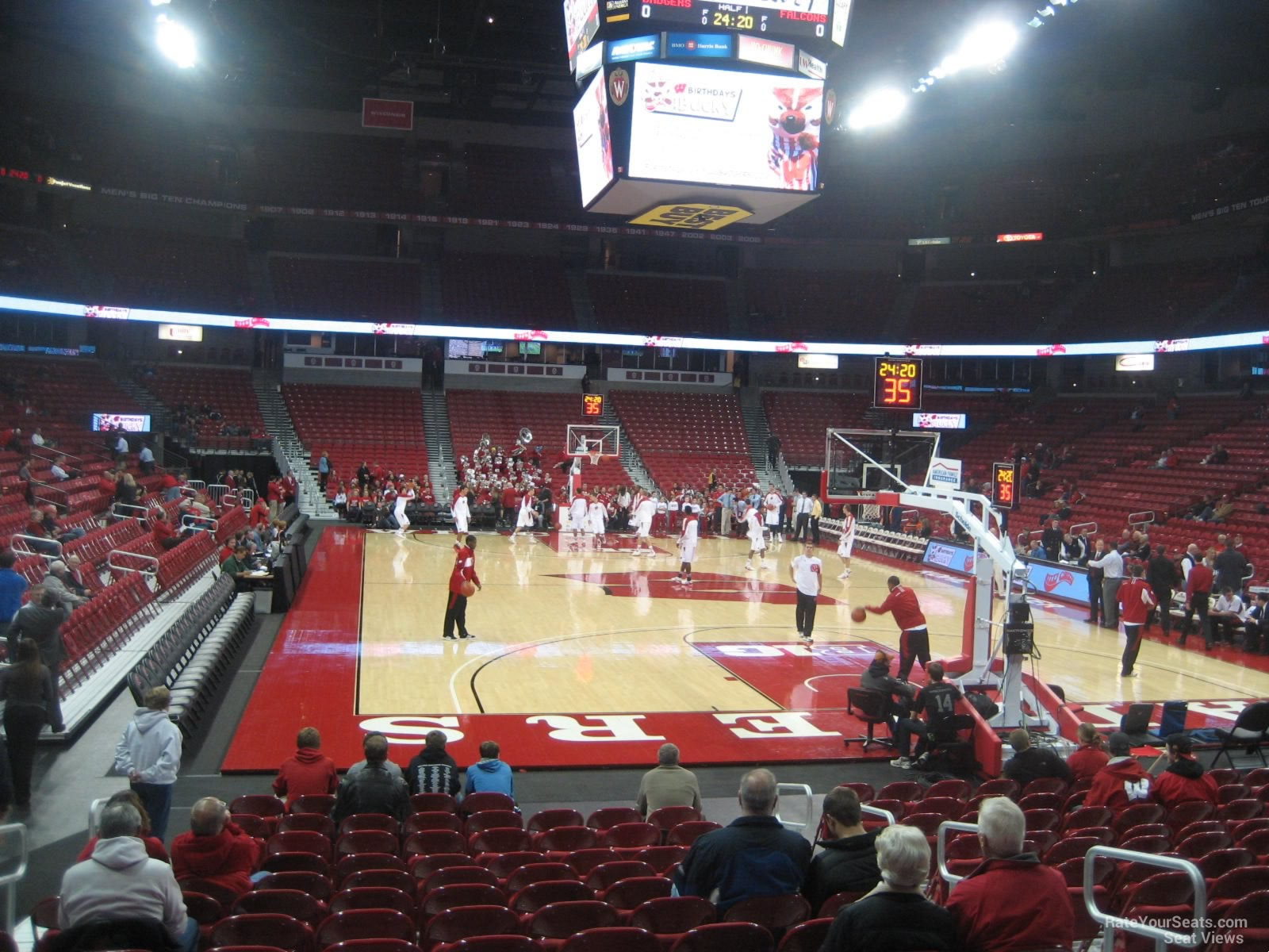 section 102 seat view  for basketball - kohl center