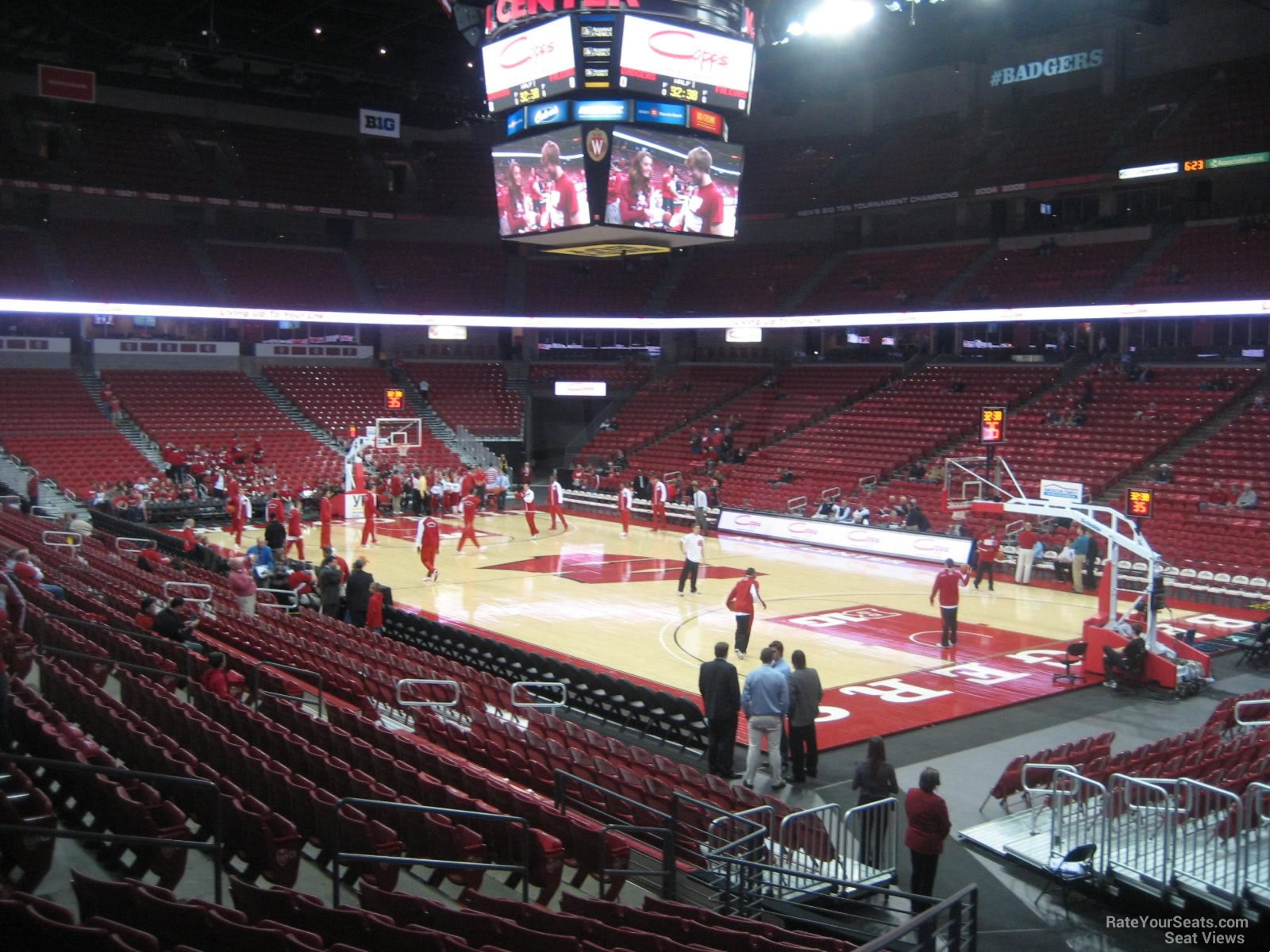 section 104 seat view for basketball - kohl center