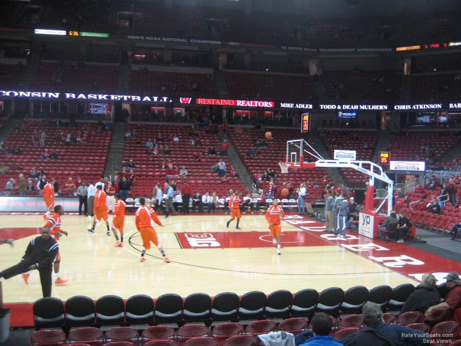 section 107 seat view  for basketball - kohl center