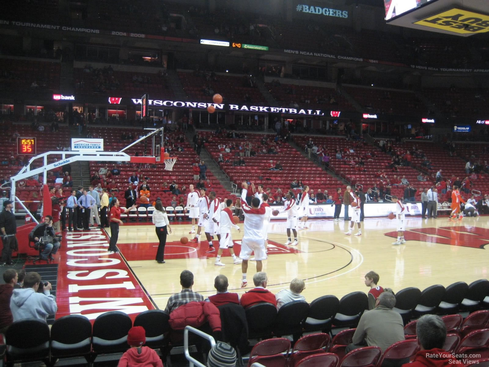 section 110 seat view  for basketball - kohl center
