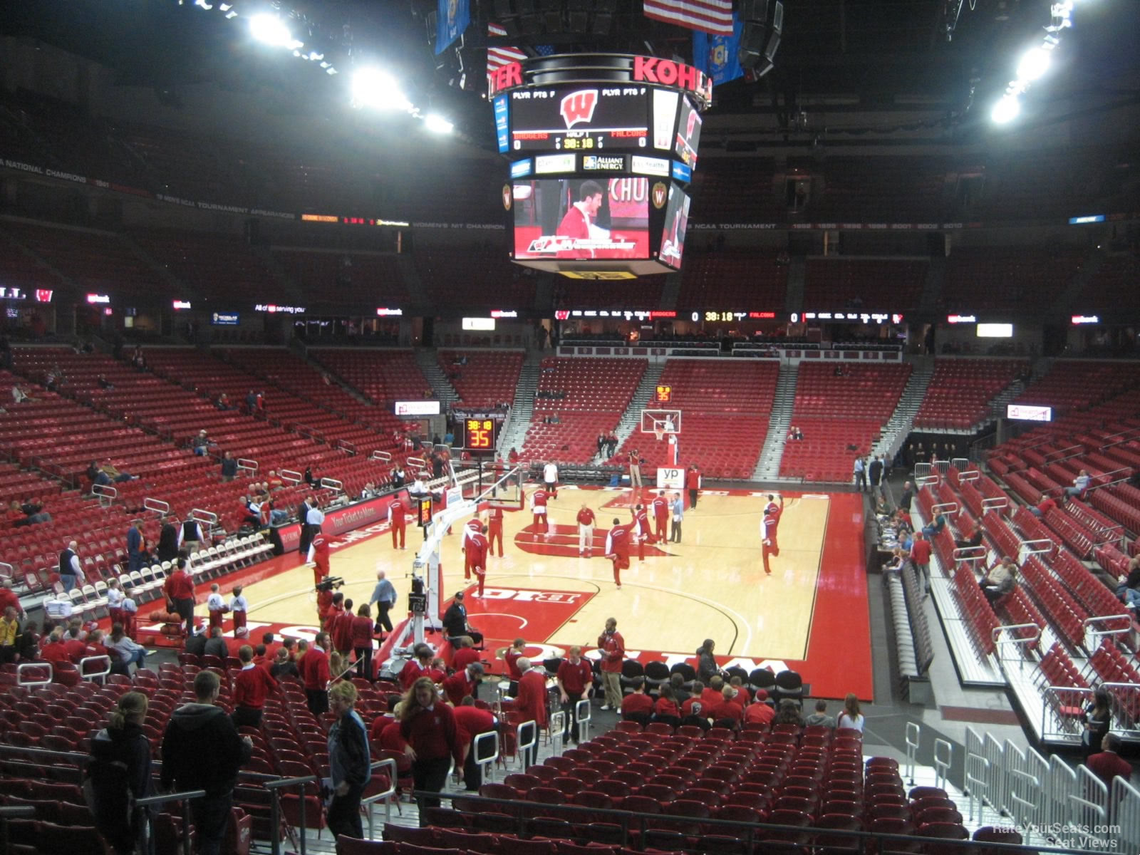 section 114 seat view  for basketball - kohl center